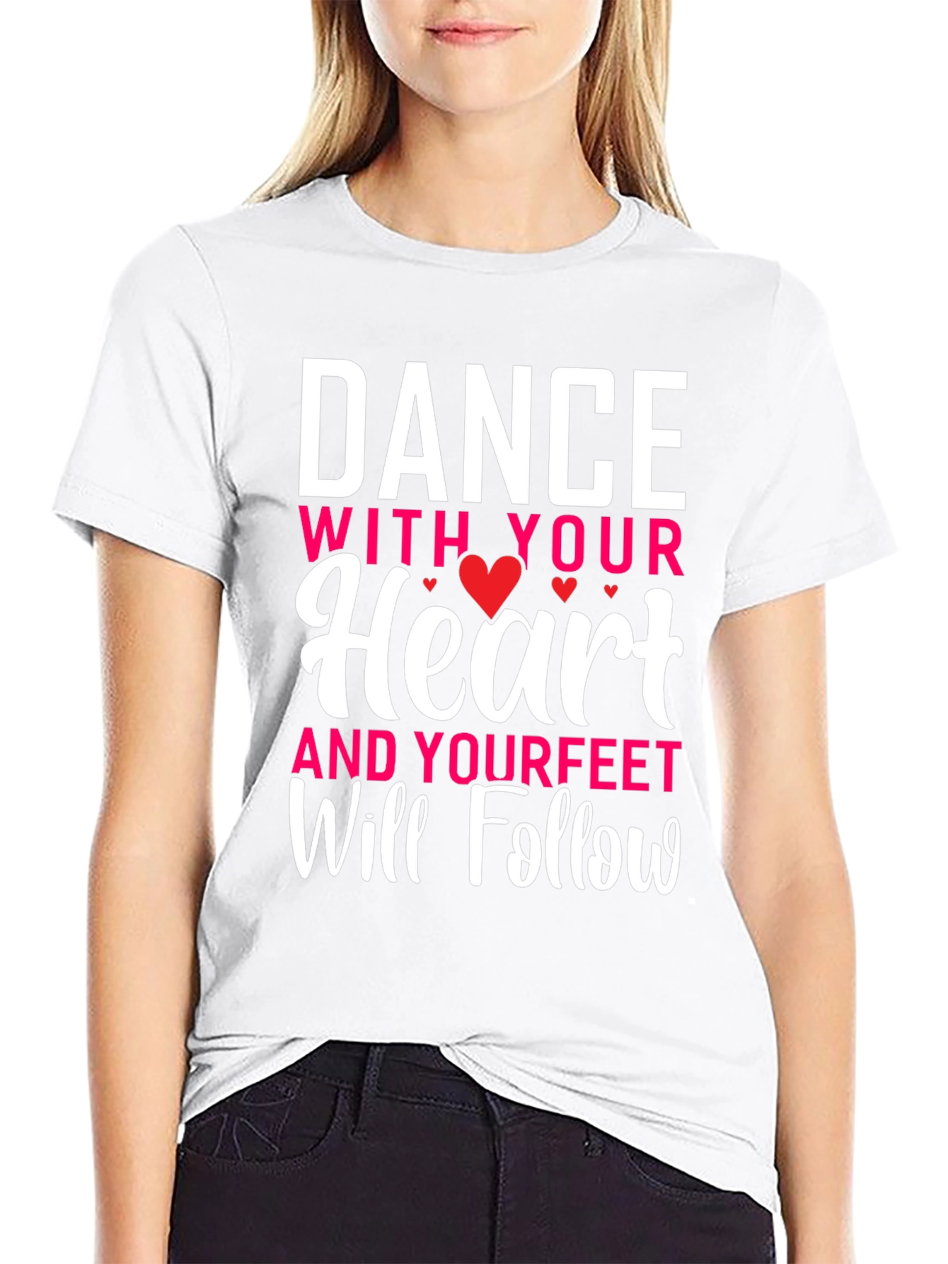 Black Dance With Your Heart Graphic Tee view 9