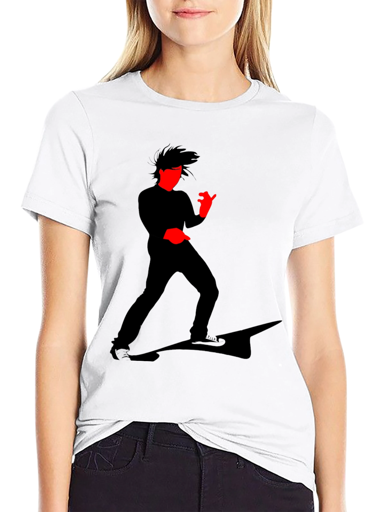 Black Cool Graphic T-Shirt - Striking Silhouette Design view 9
