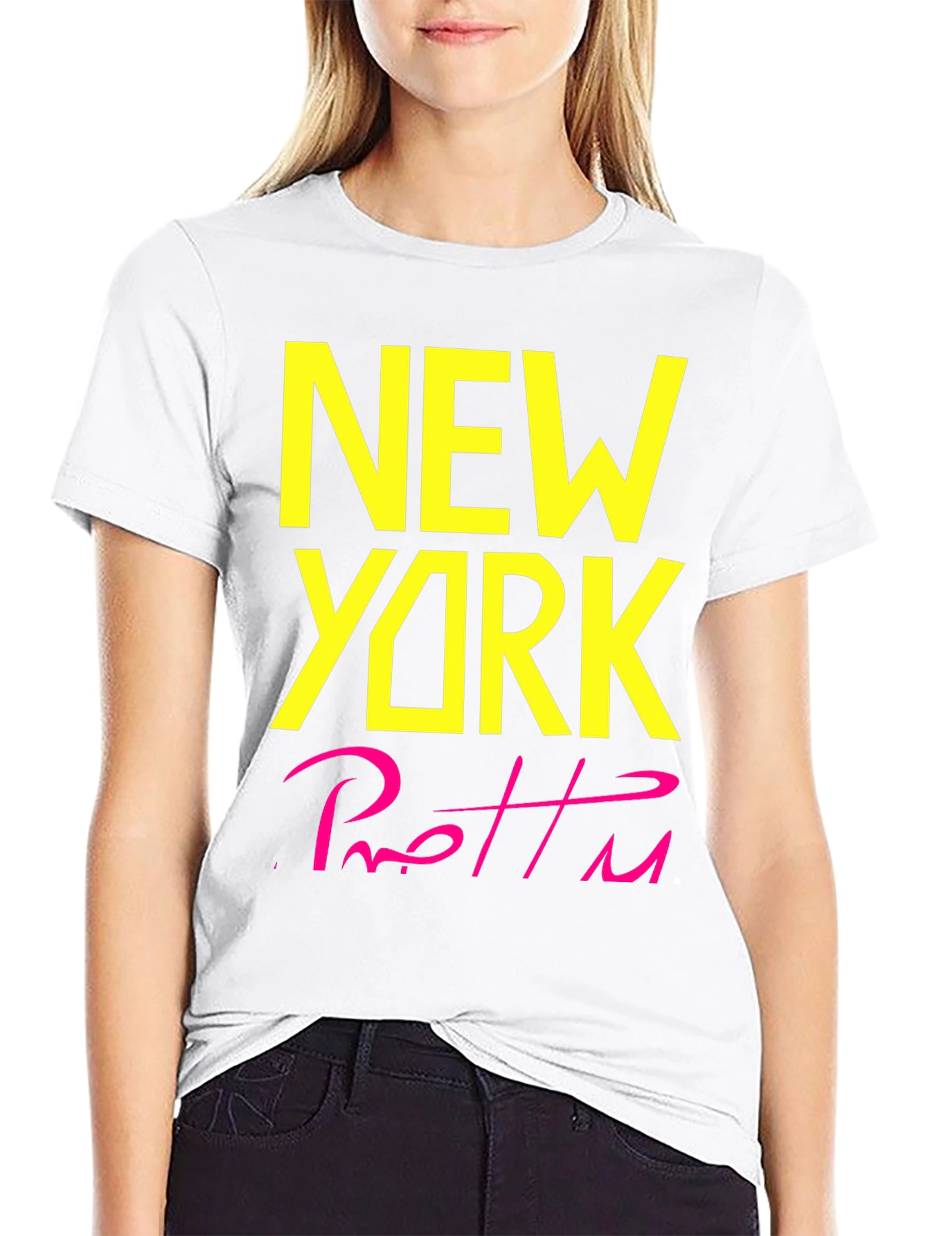 Black New York Pretty T-Shirt view 9