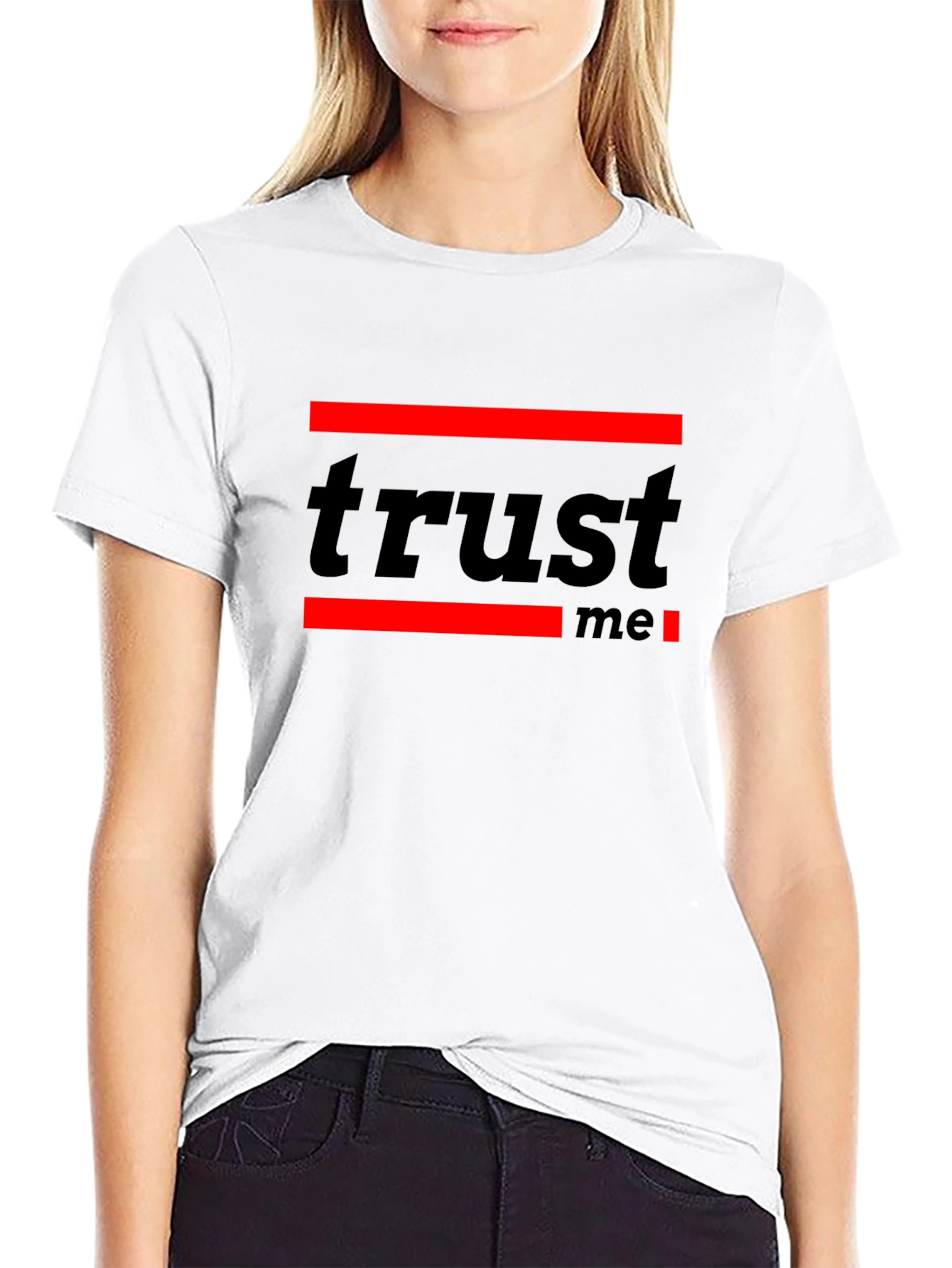 Black Trust Me Graphic T-Shirt - Trendy Black Tee view 9