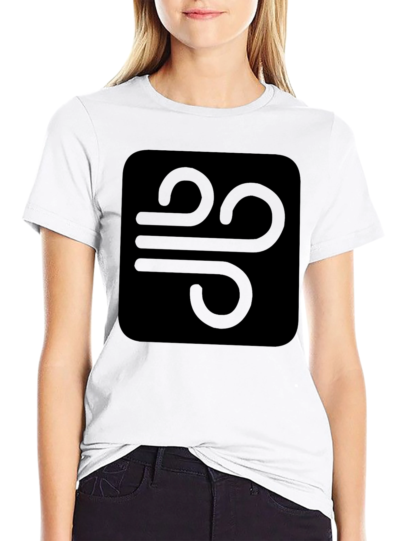 Black Black Graphic Tee - Wind Symbol view 9