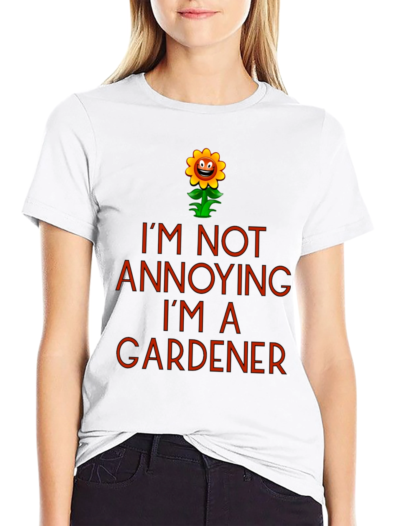 Black I'm Not Annoying I'm a Gardener T-Shirt view 9