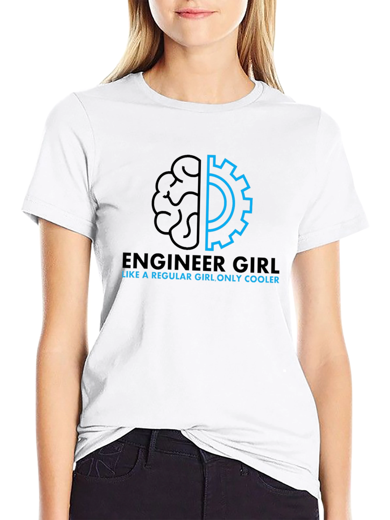 Black Engineer Girl T-Shirt: Cool, Smart & Unique Design view 9