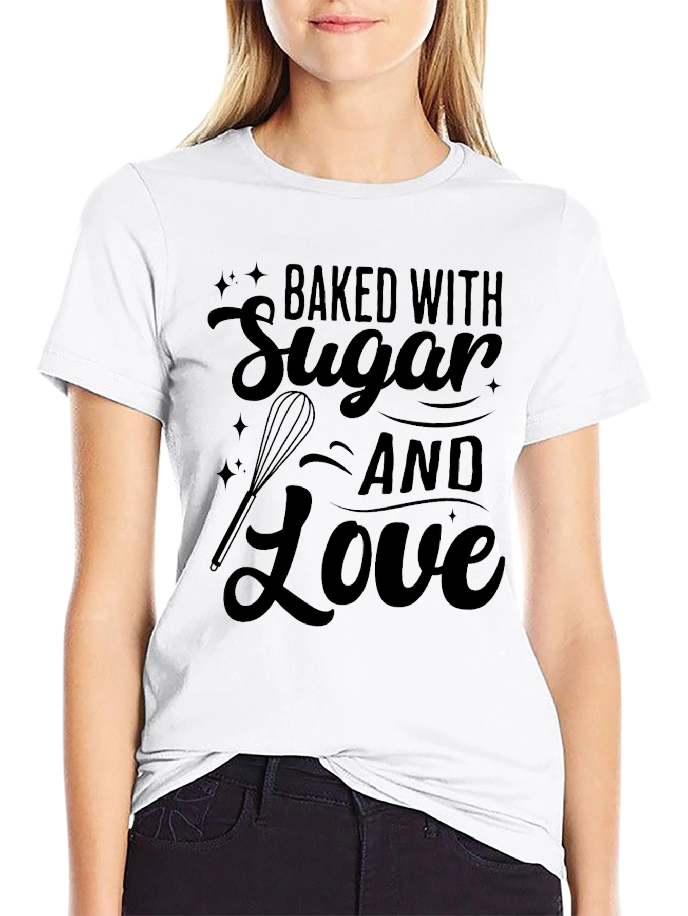Black Baked With Sugar and Love T-Shirt view 9
