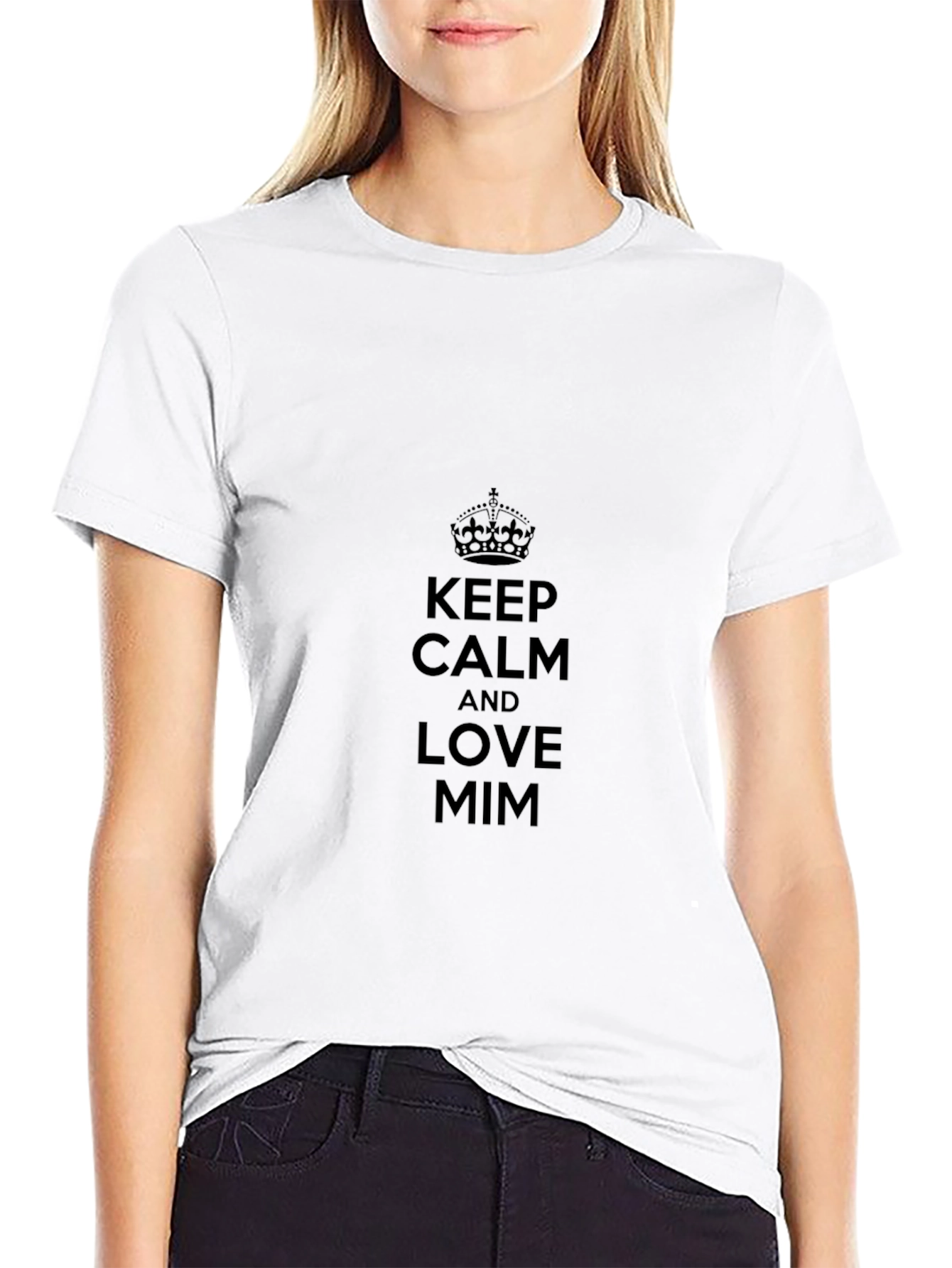 Black Keep Calm and Love MIM - Black Tee view 9