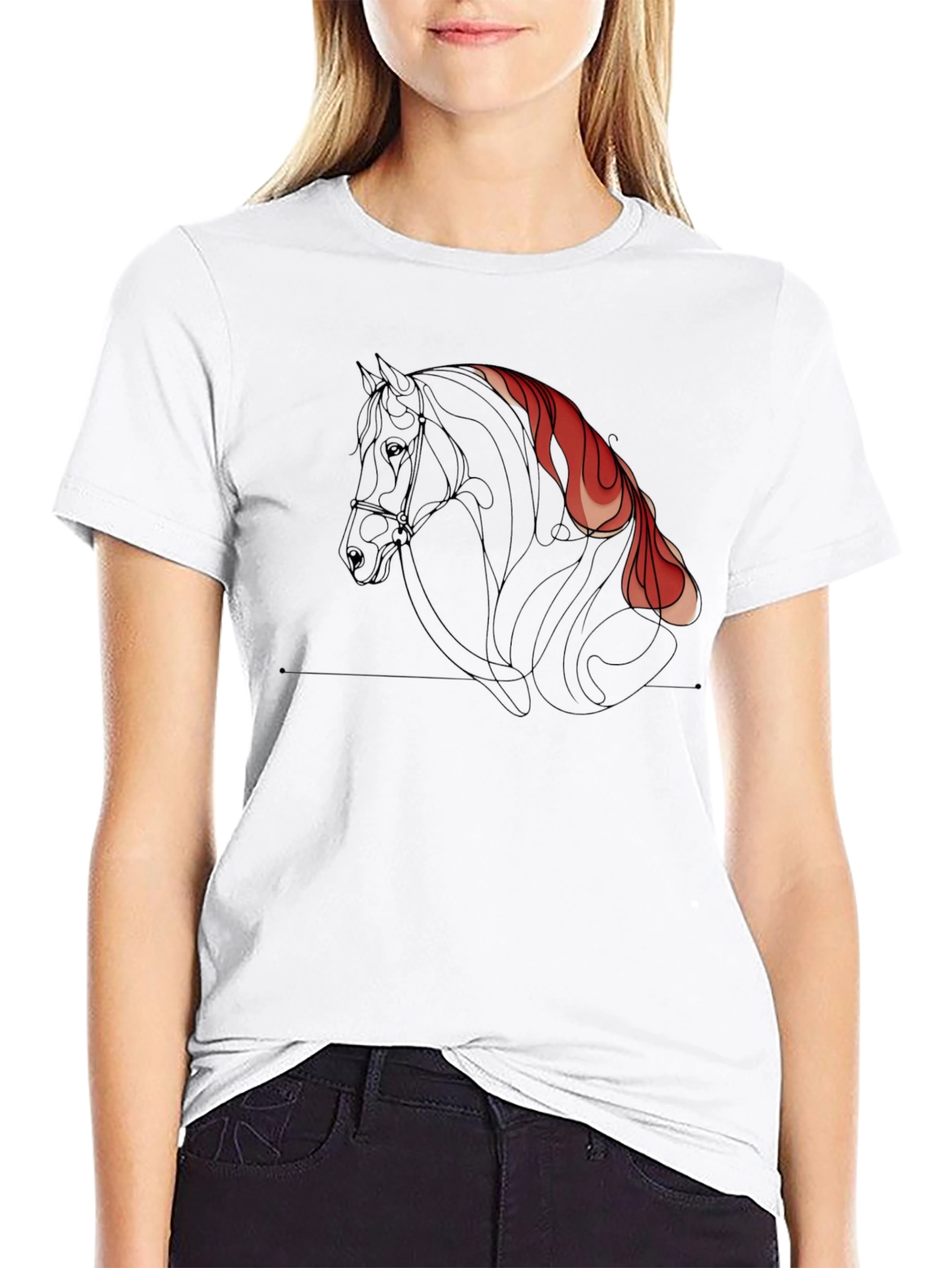 Black Black Horse Graphic Tee - Stylish Men's T-Shirt view 9