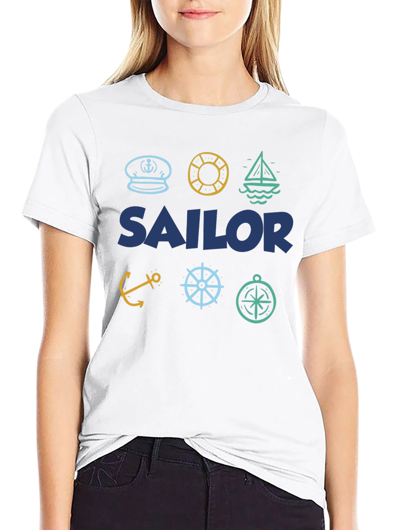 Black Sailor Themed T-Shirt | Nautical Design | Menswear view 9