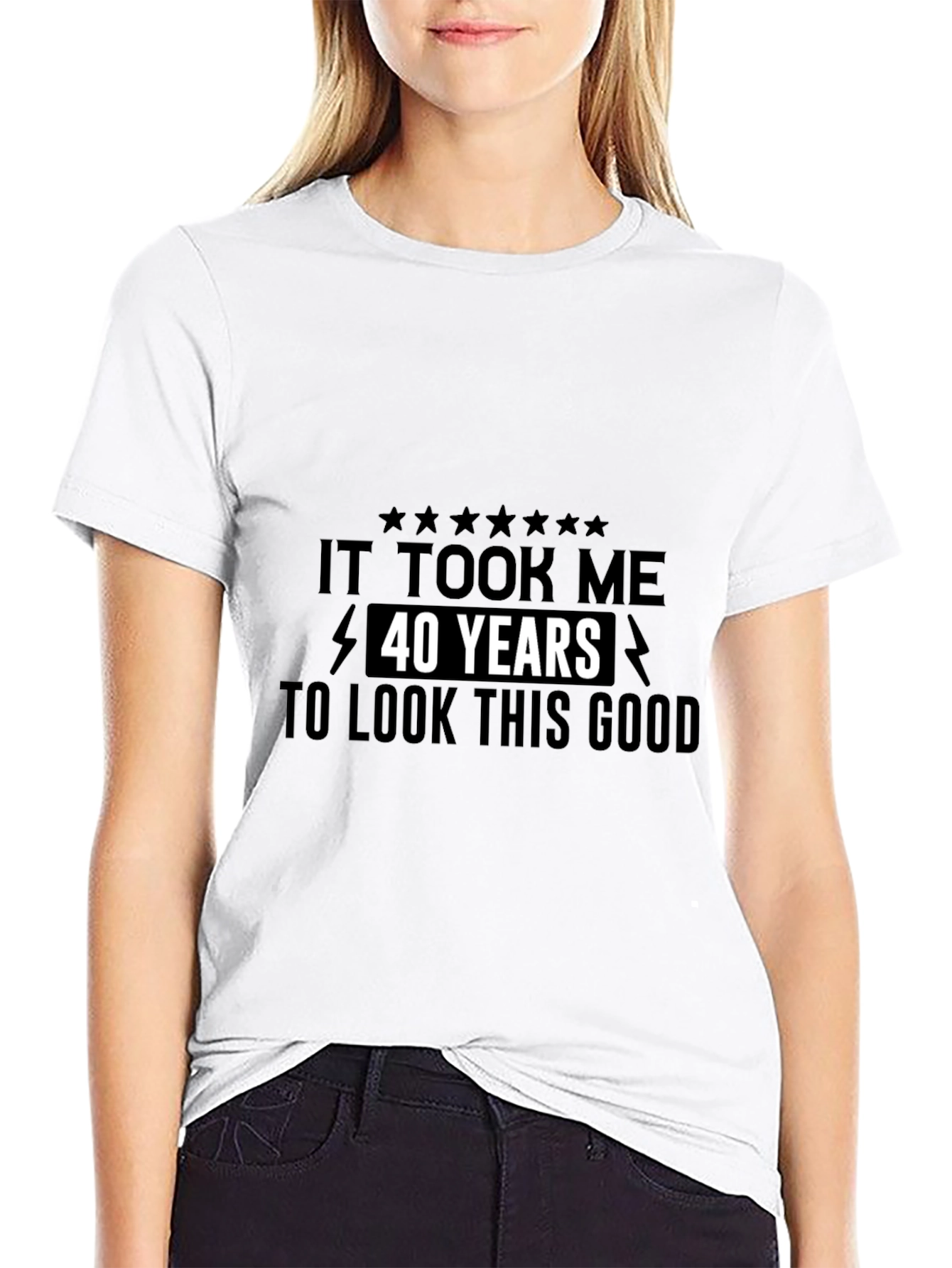 Black Funny 40th Birthday T-Shirt - Look This Good view 9