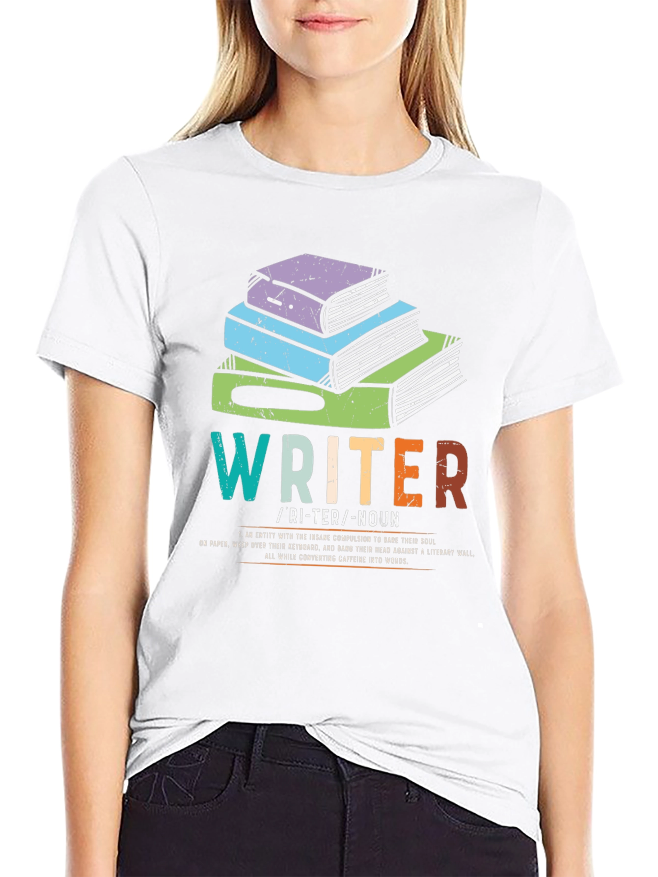 Black Writer Definition T-Shirt - Book Lover Apparel view 9