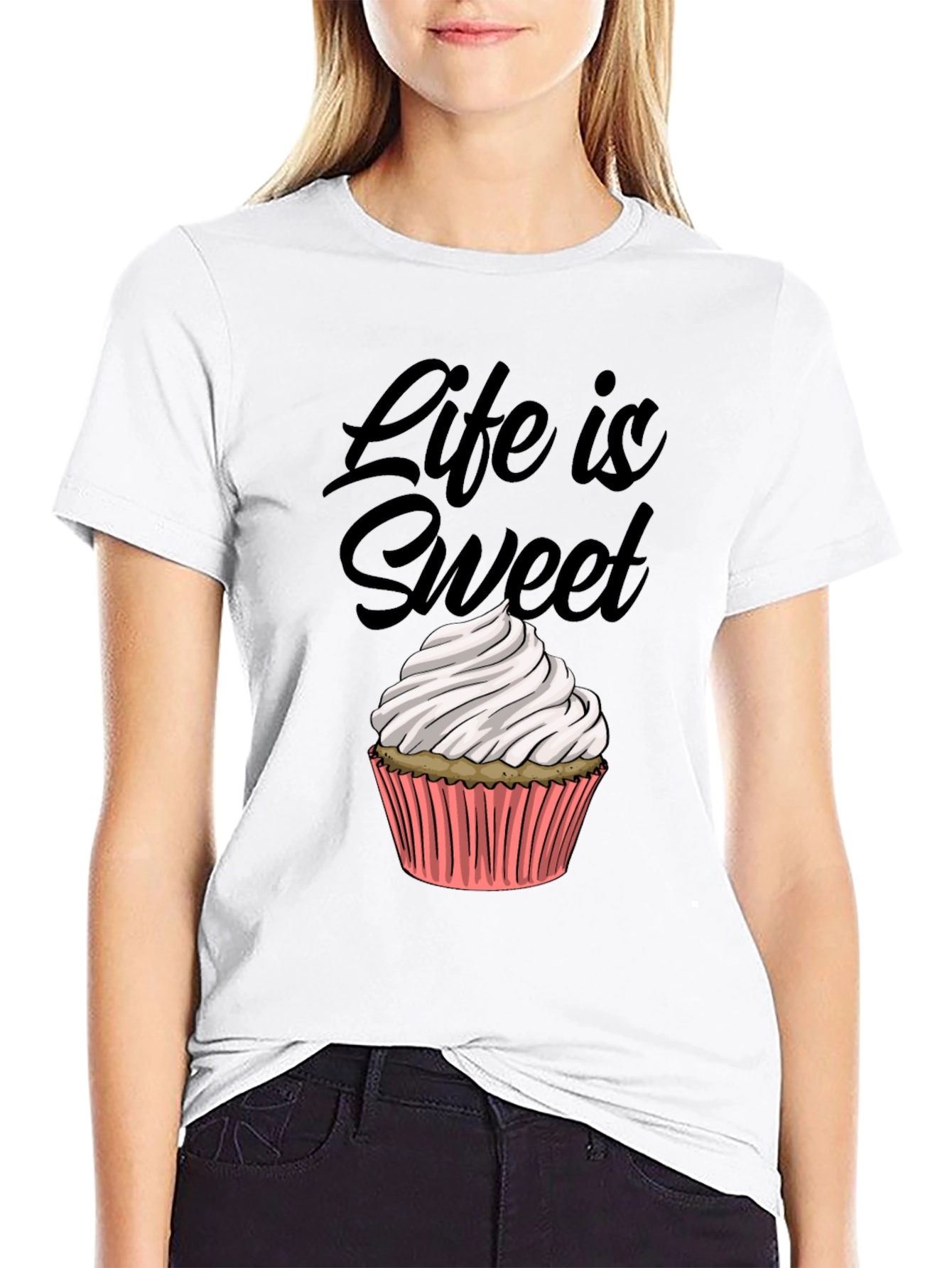 Black Life is Sweet Cupcake Graphic Tee view 9