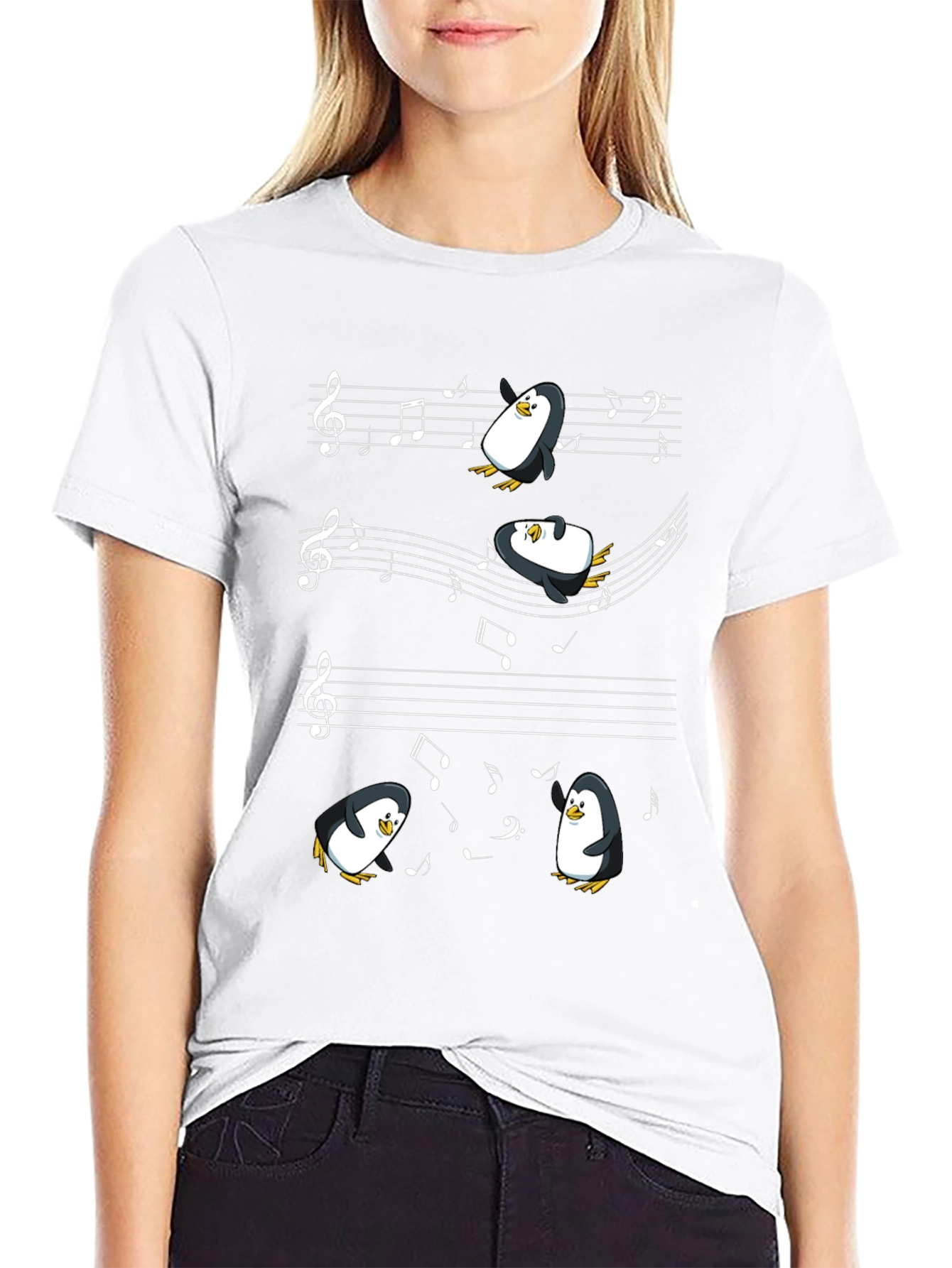 Black Musical Penguins T-Shirt view 9