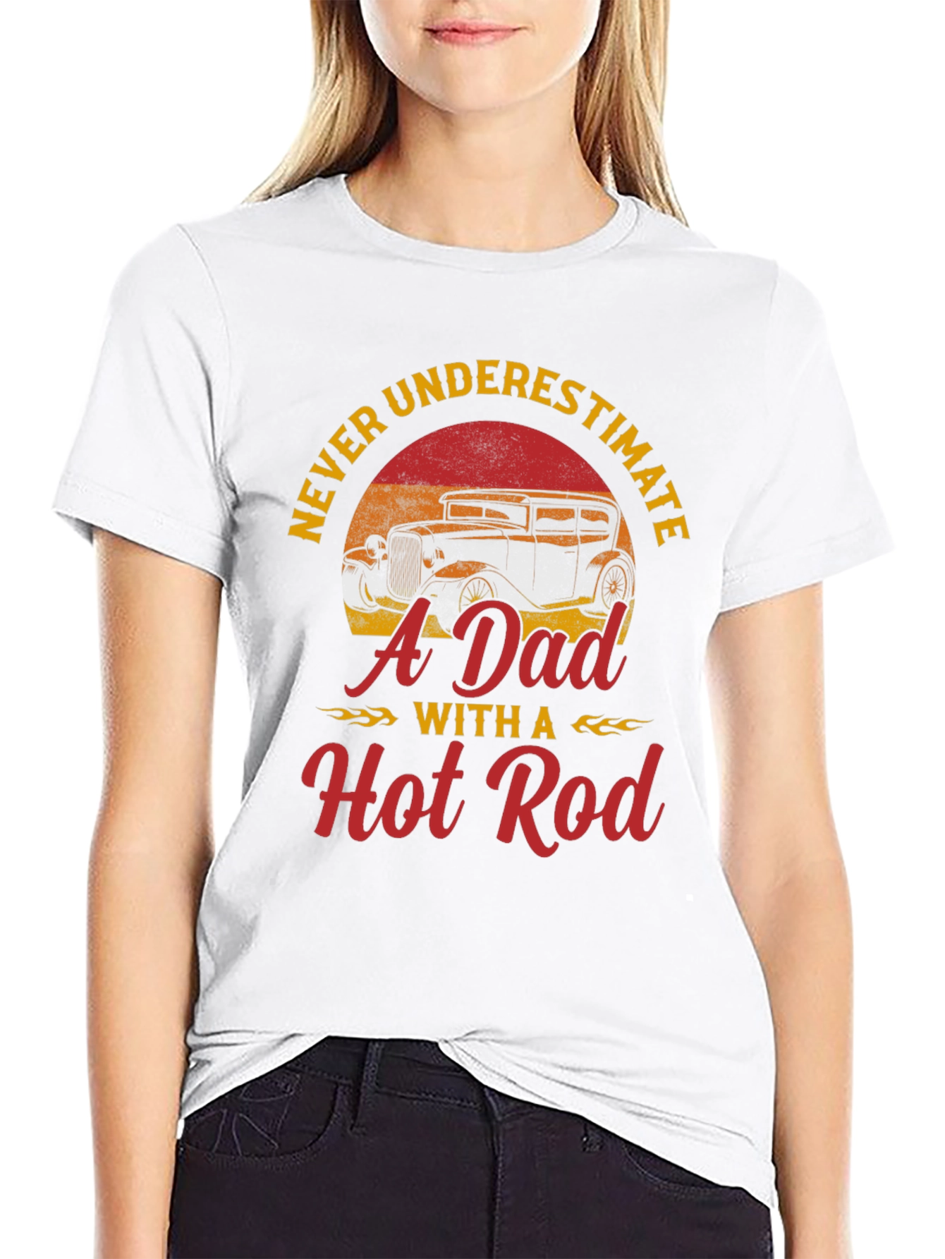 Black Dad Hot Rod T-Shirt - Never Underestimate! view 9