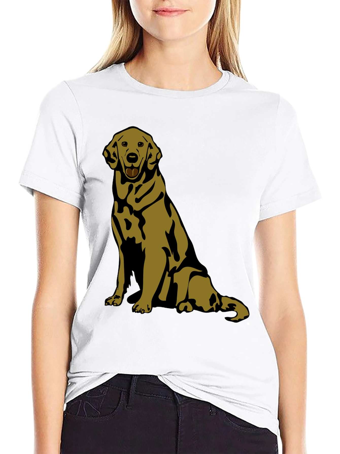 Black Dog Graphic Tee - Labrador Retriever Design view 9