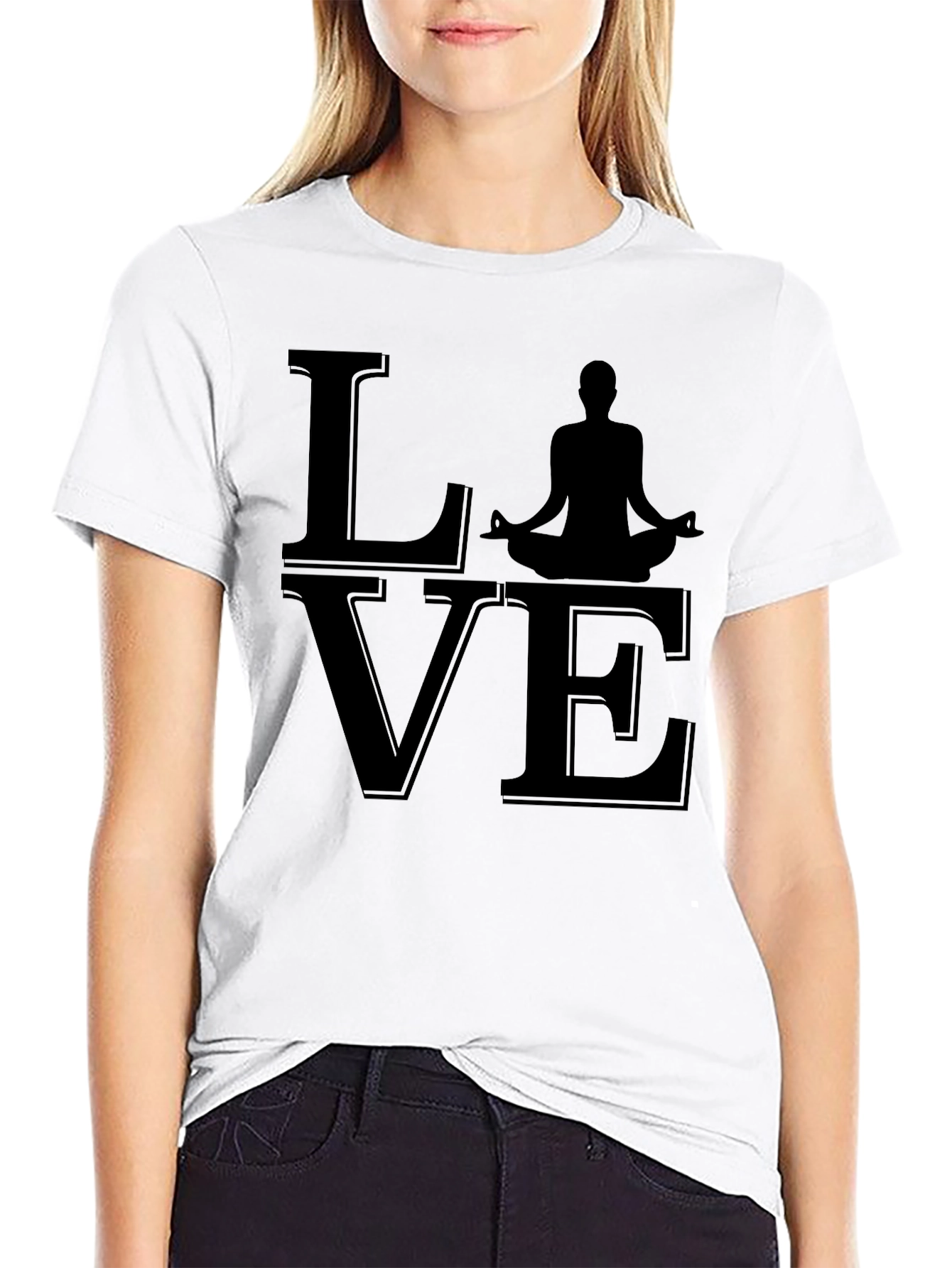 Black Yoga Love T-Shirt view 9