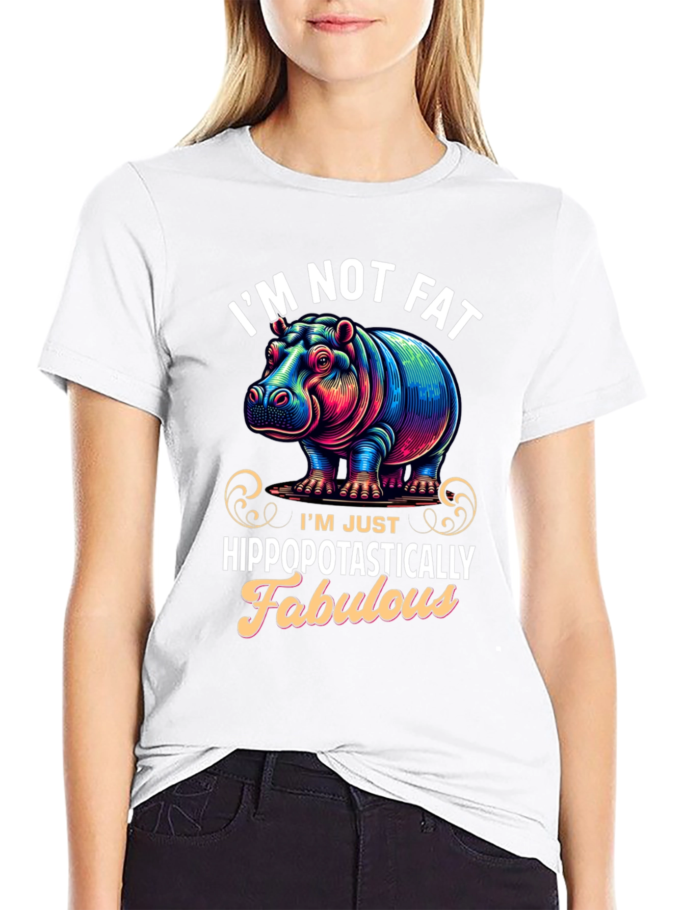 Black Hippo Fabulous Graphic Tee - Trendy Casual Style view 9