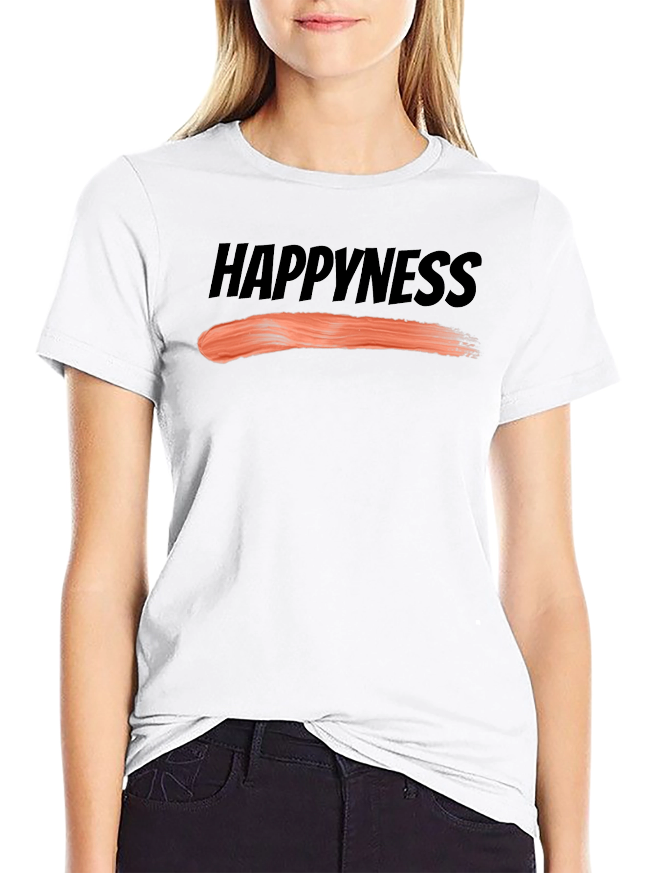 Black Happiness Graphic Tee - Black Unisex view 9