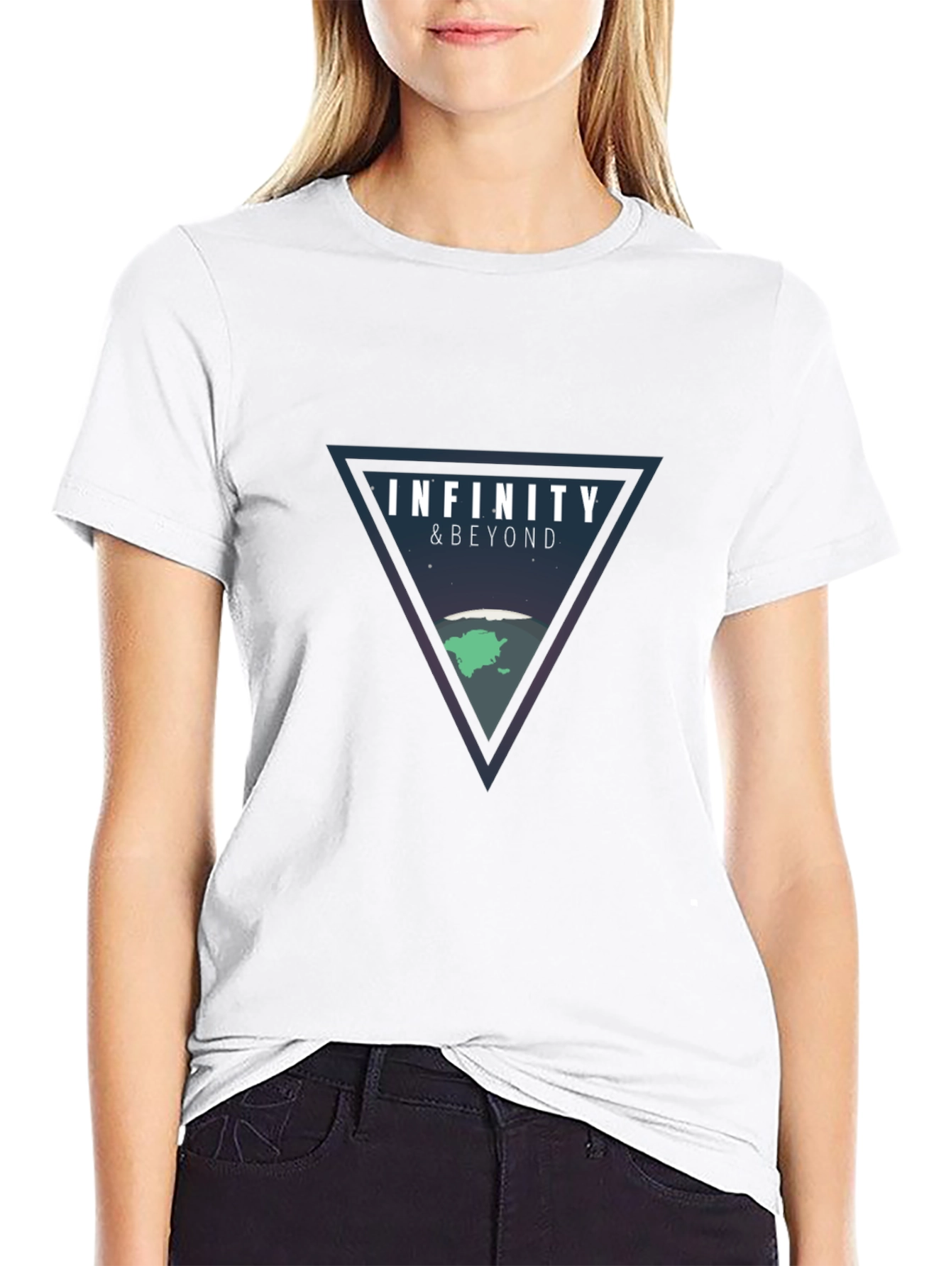 Black Infinity & Beyond Graphic Tee - Black Cotton Blend view 9