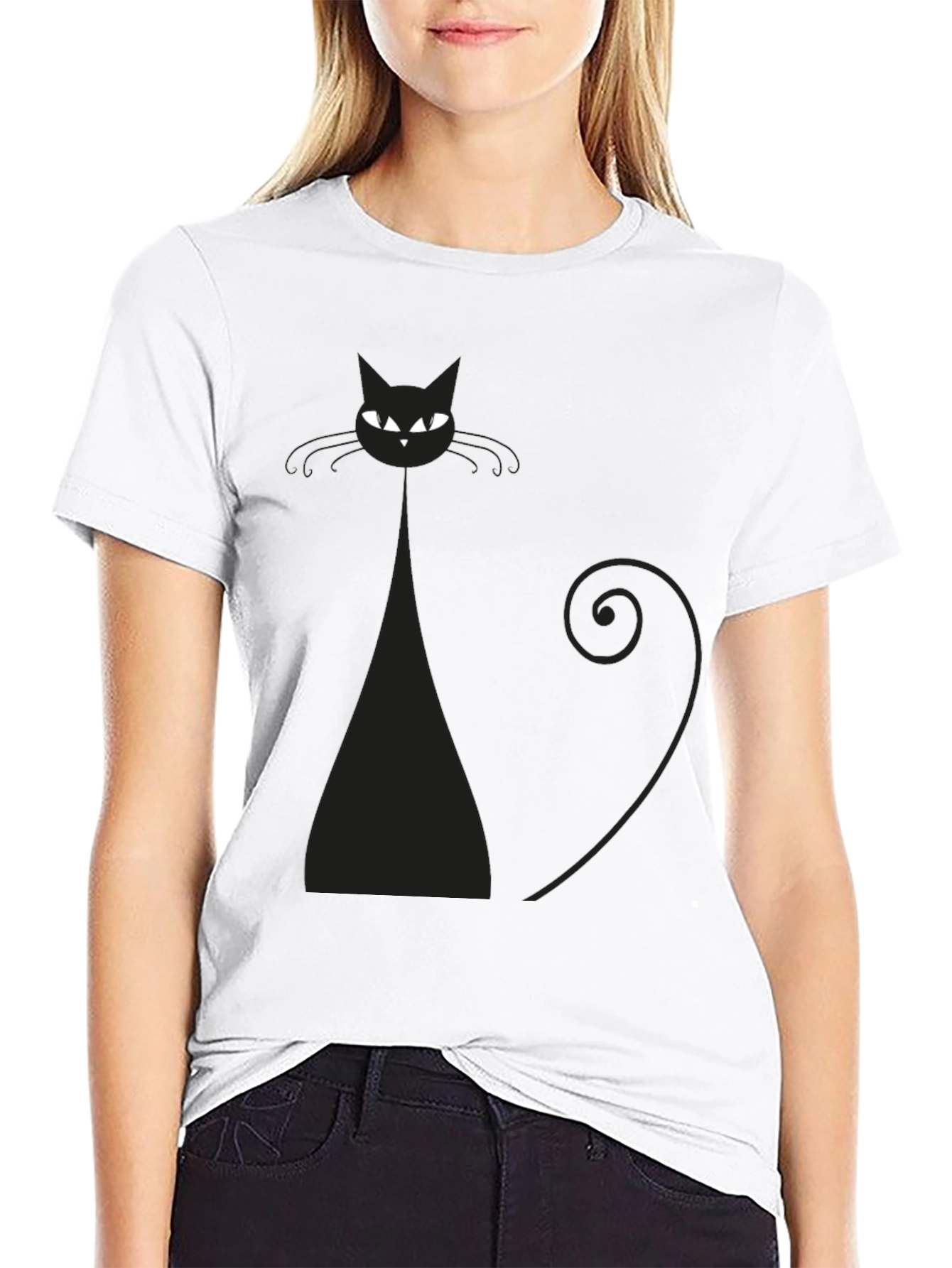 Black Cat Graphic Tee - Stylish Men's T-Shirt - 9