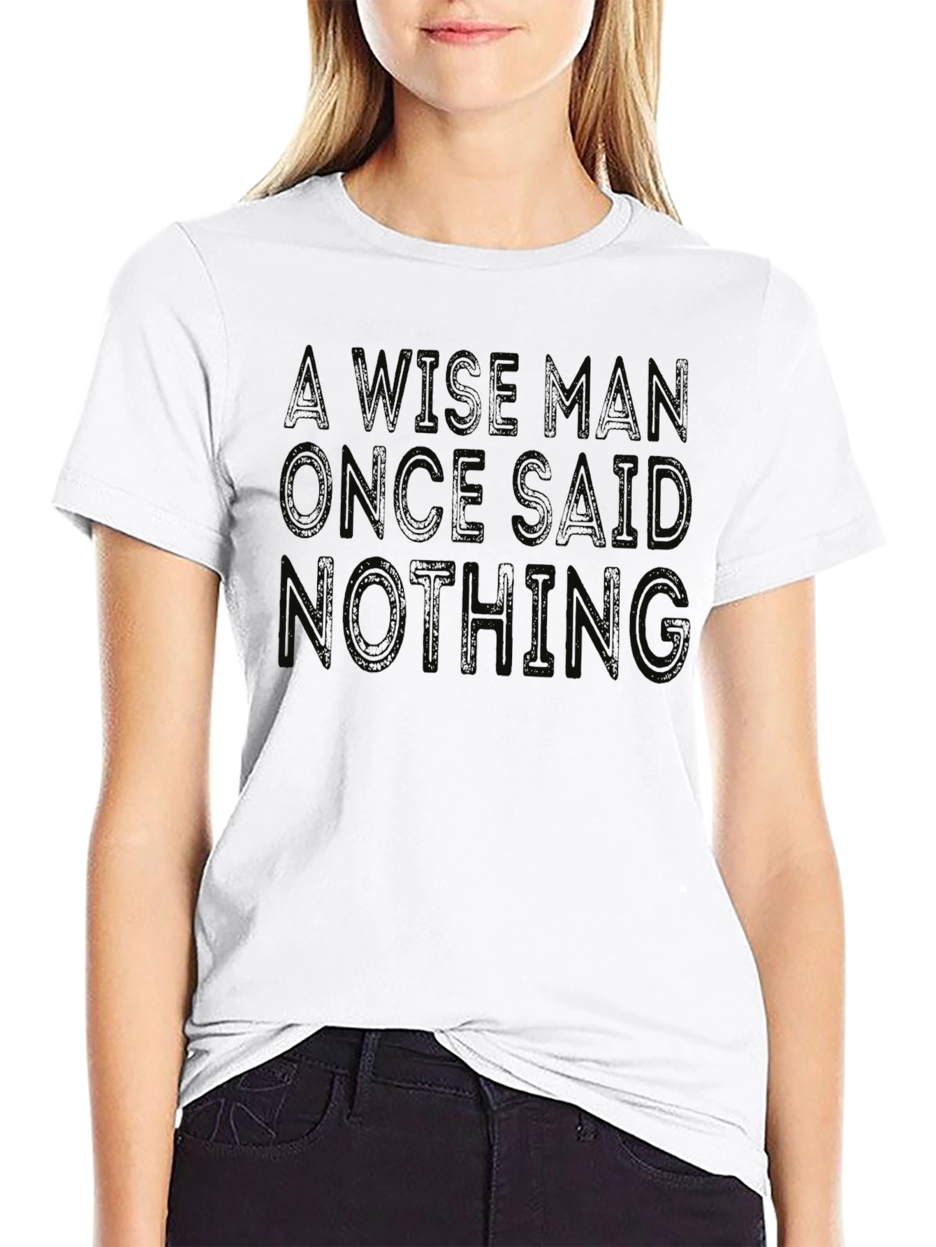 Black Wise Man Said Nothing Graphic Tee - Black view 9