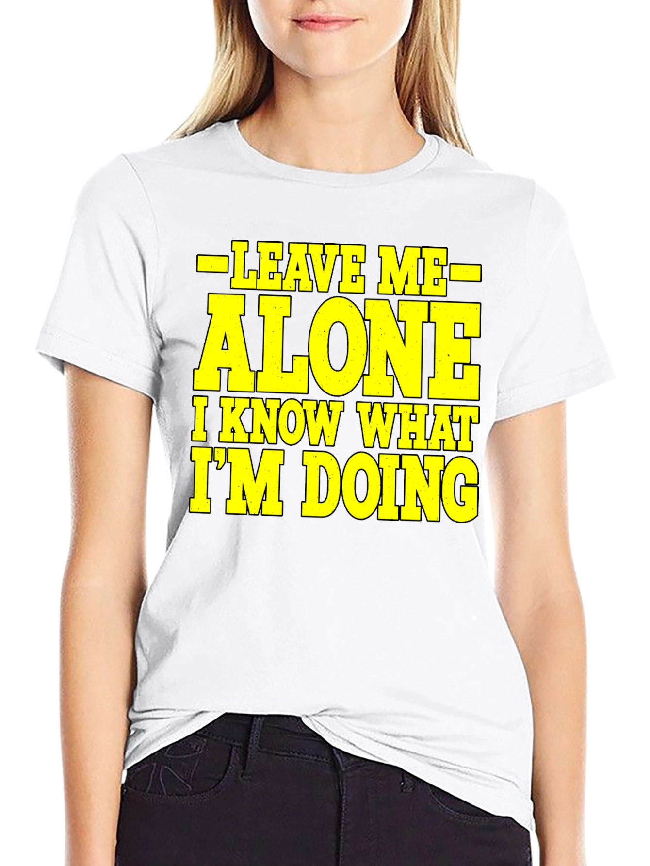 Black Leave Me Alone Graphic Tee - Funny Sarcastic T-Shirt view 9