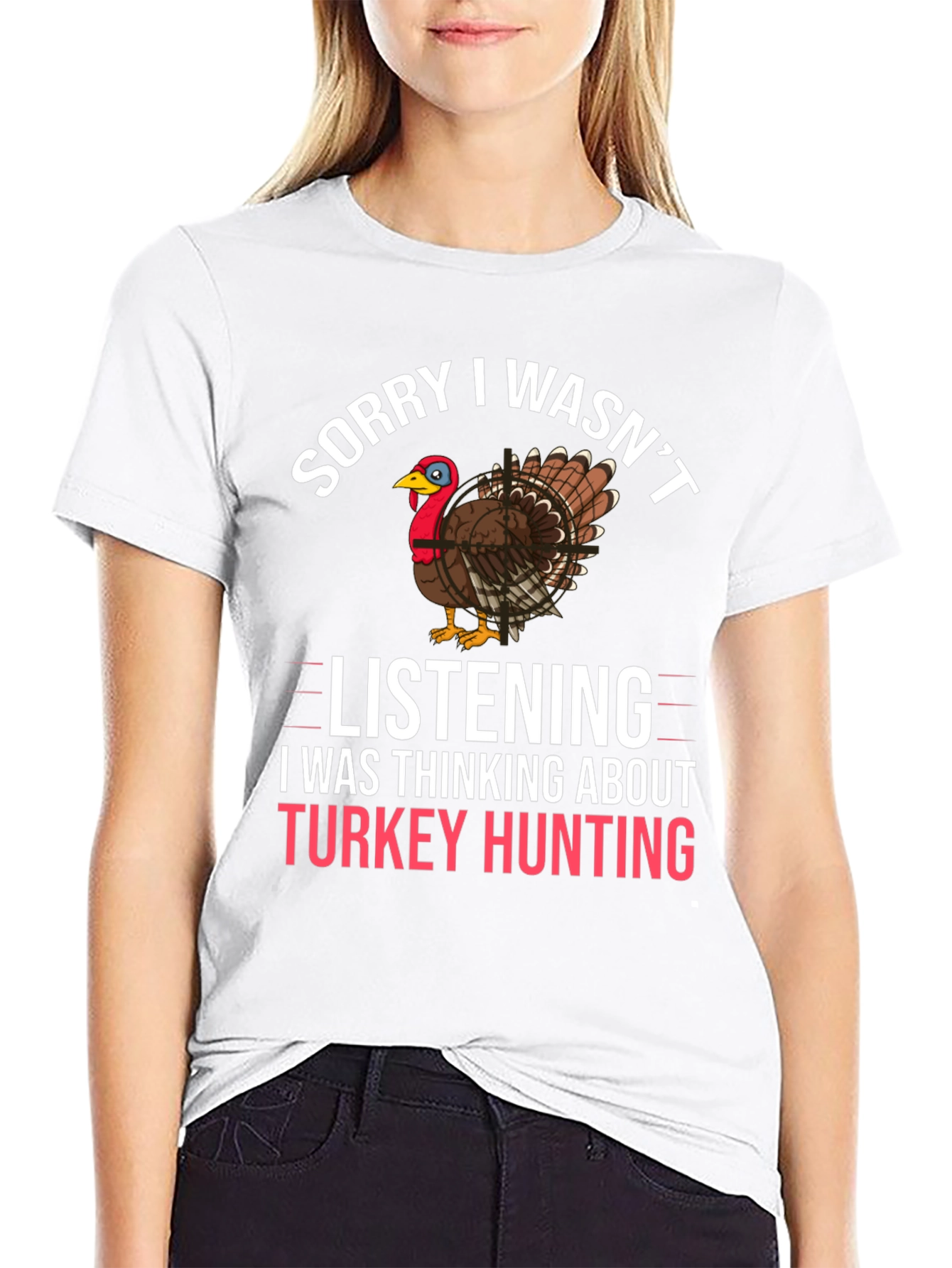 Black Turkey Hunting Graphic T-Shirt view 9