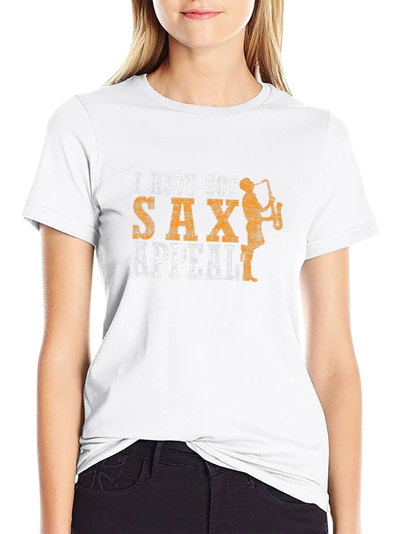 Black I Have Got Sax Appeal Black Graphic T-Shirt view 9