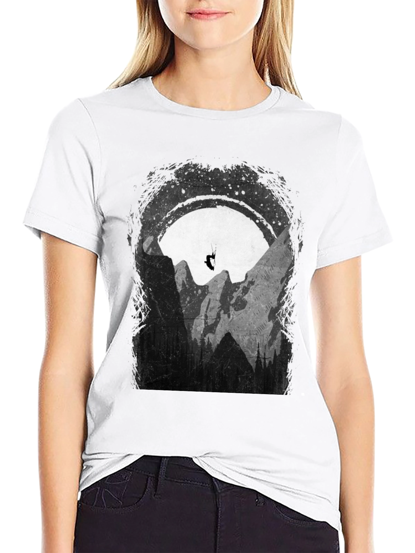 Black Mountain Paragliding Graphic T-Shirt - Adventure Ready! view 9