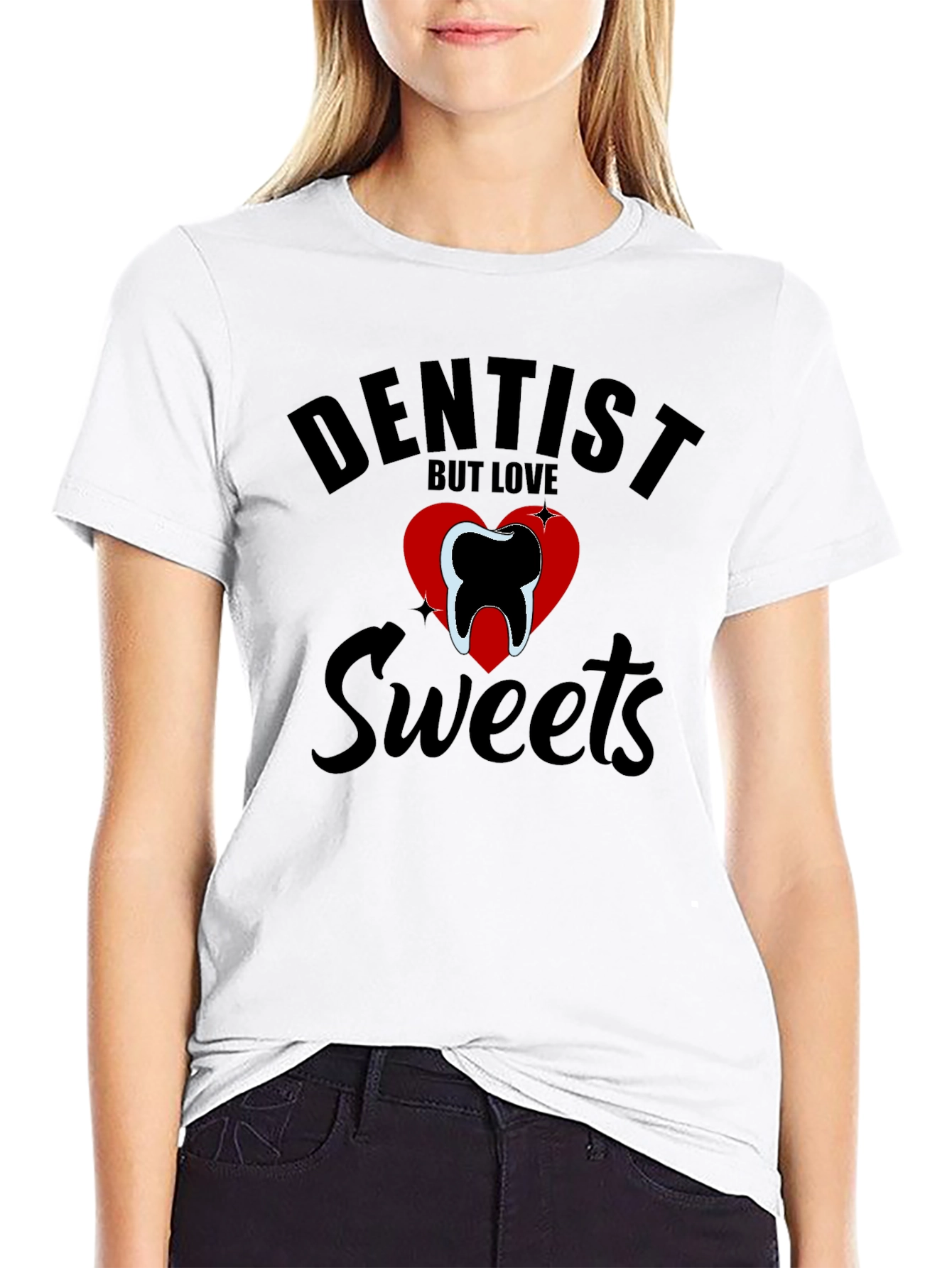 Black Dentist Love Sweets Graphic Tee view 9