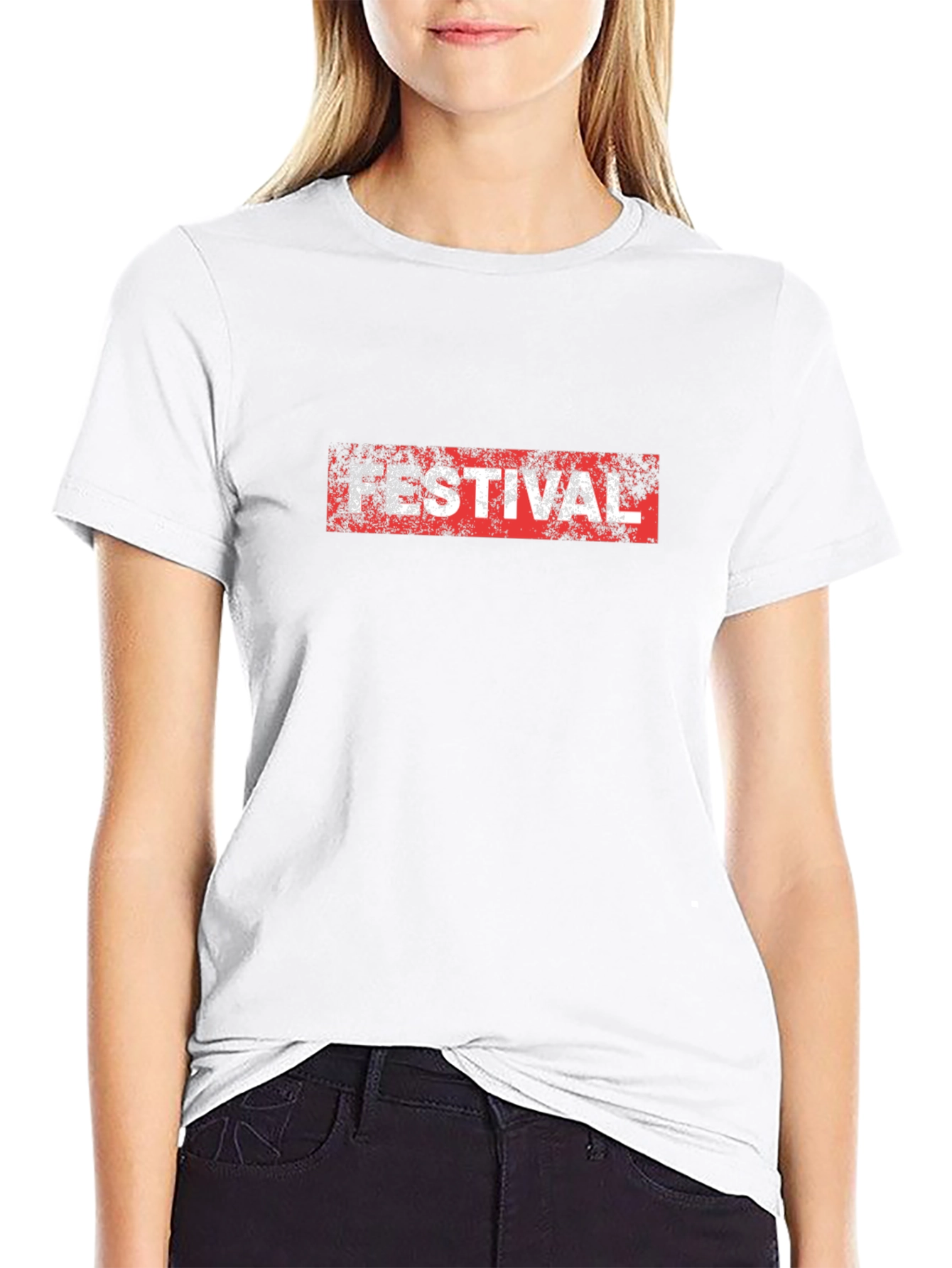 Black Festival Graphic Print Black T-Shirt view 9