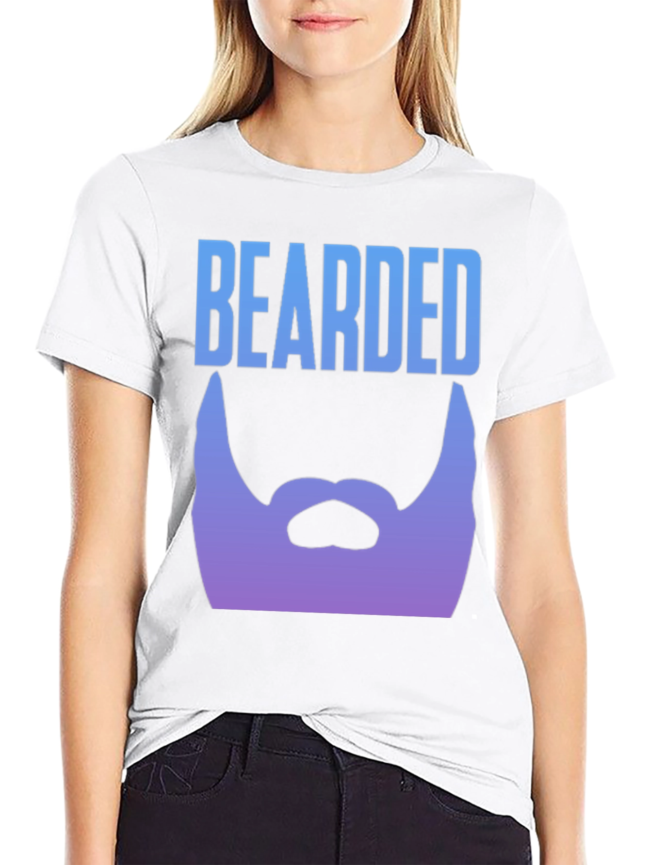 Black Bearded Graphic Tee - Black Men's T-Shirt view 9
