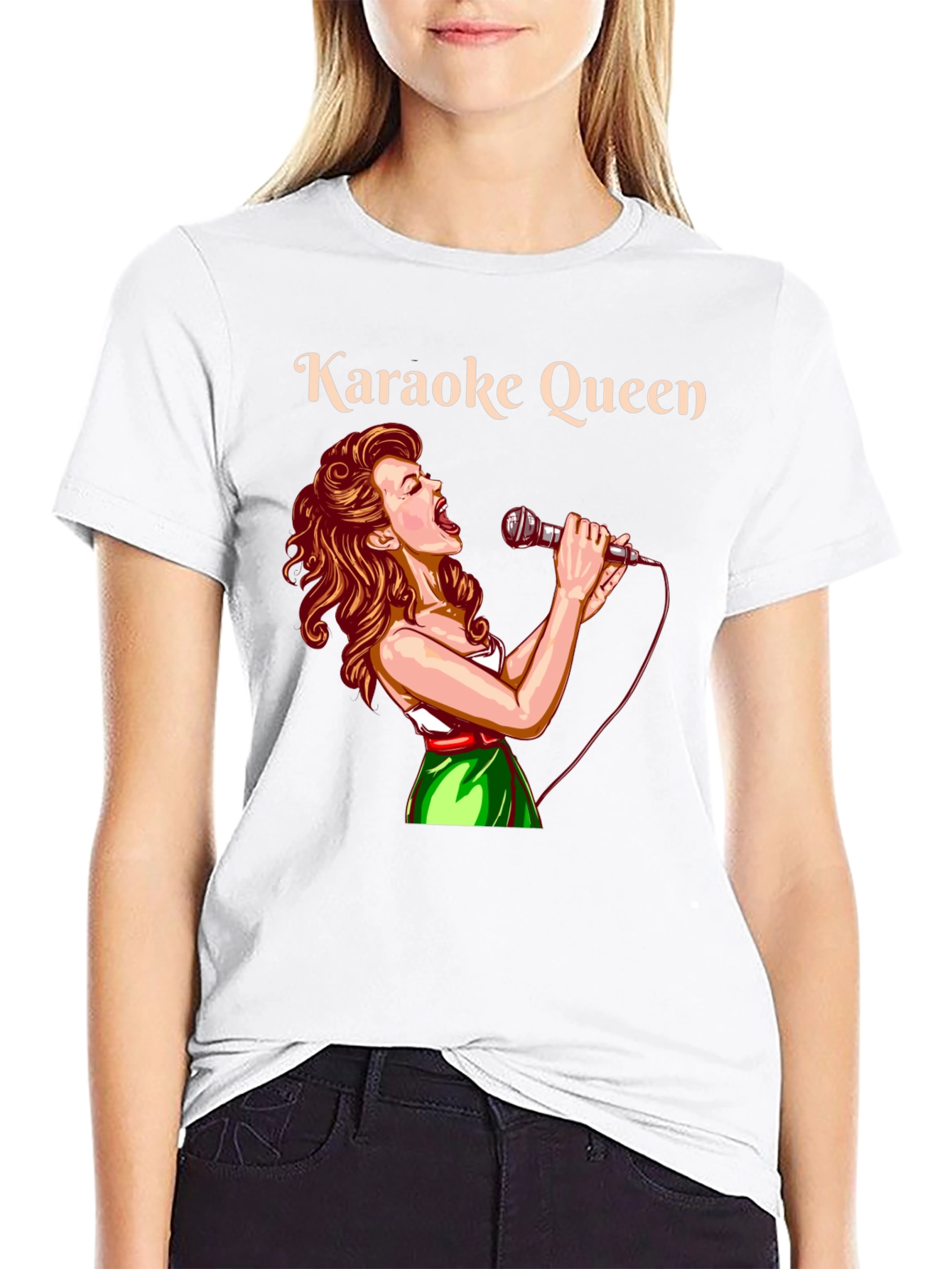 Black Karaoke Queen Graphic T-Shirt view 9