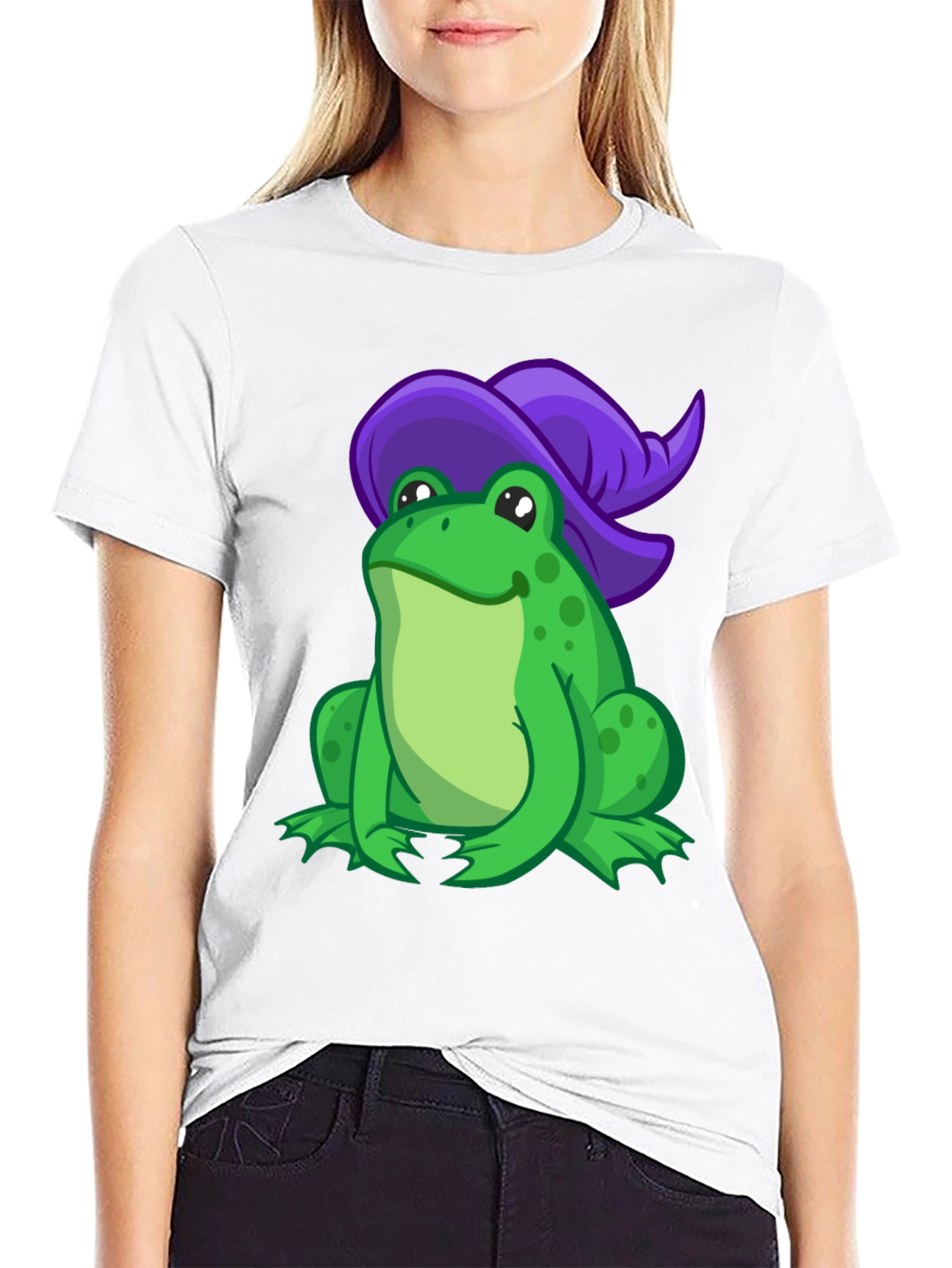 Black Frog Wizard Graphic Tee - Black Cotton T-Shirt view 9