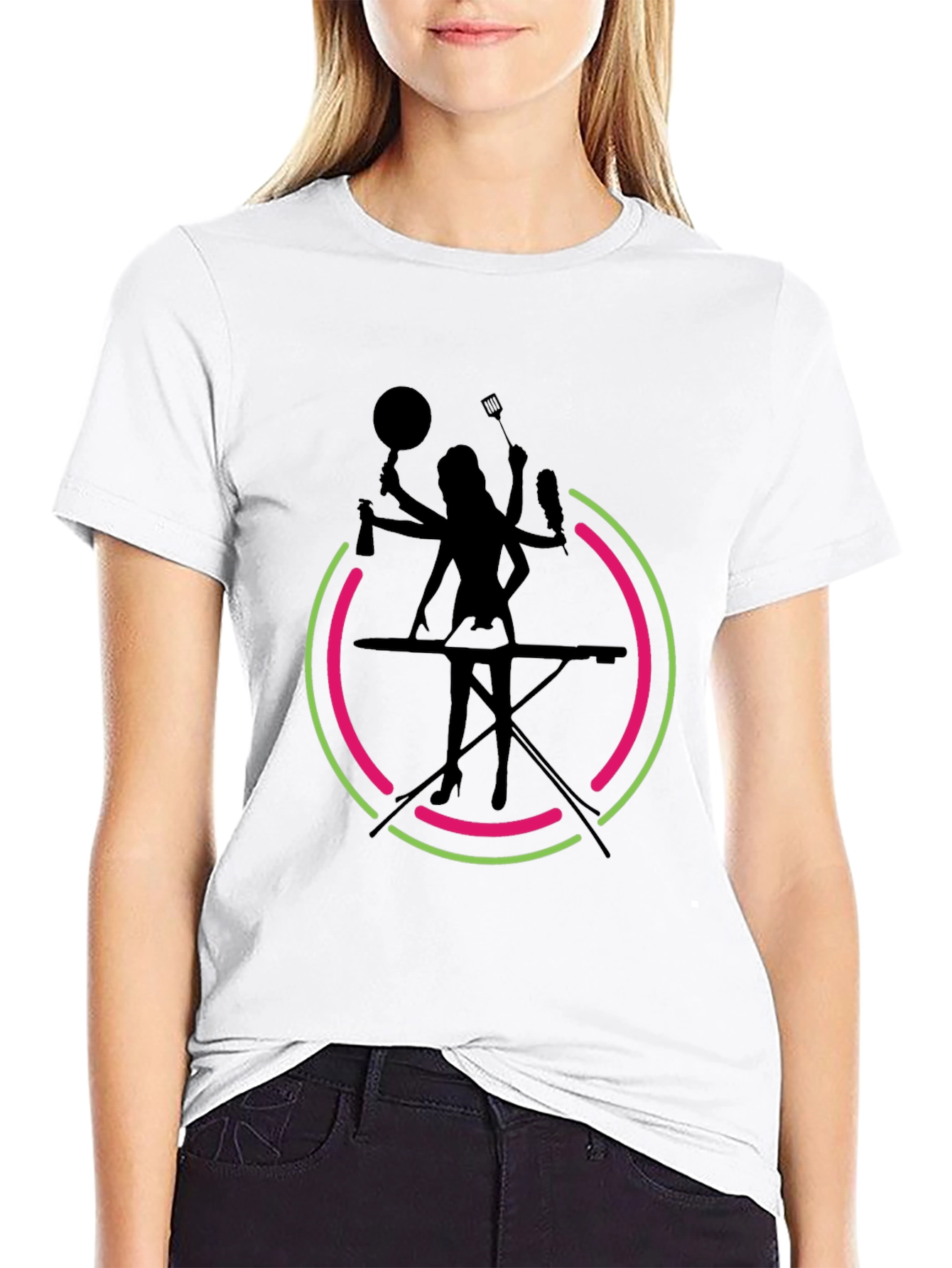 Black Multi-Tasking Diva Graphic Tee - Black T-Shirt view 9