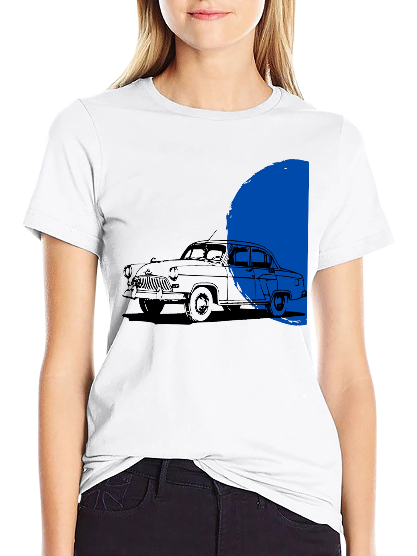 Black Classic Car T-Shirt - Retro Auto Design view 9