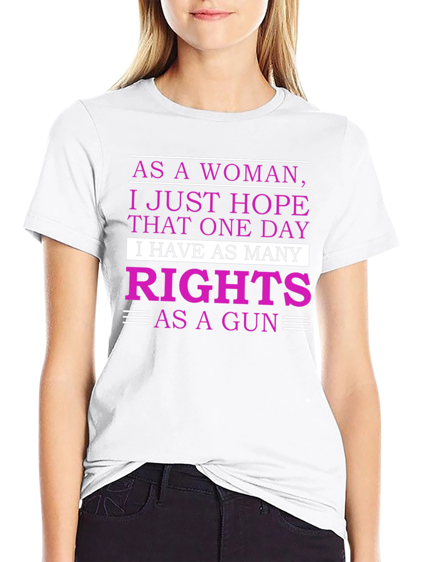 Black Feminist Rights Graphic T-Shirt - As Many Rights As a Gun view 9