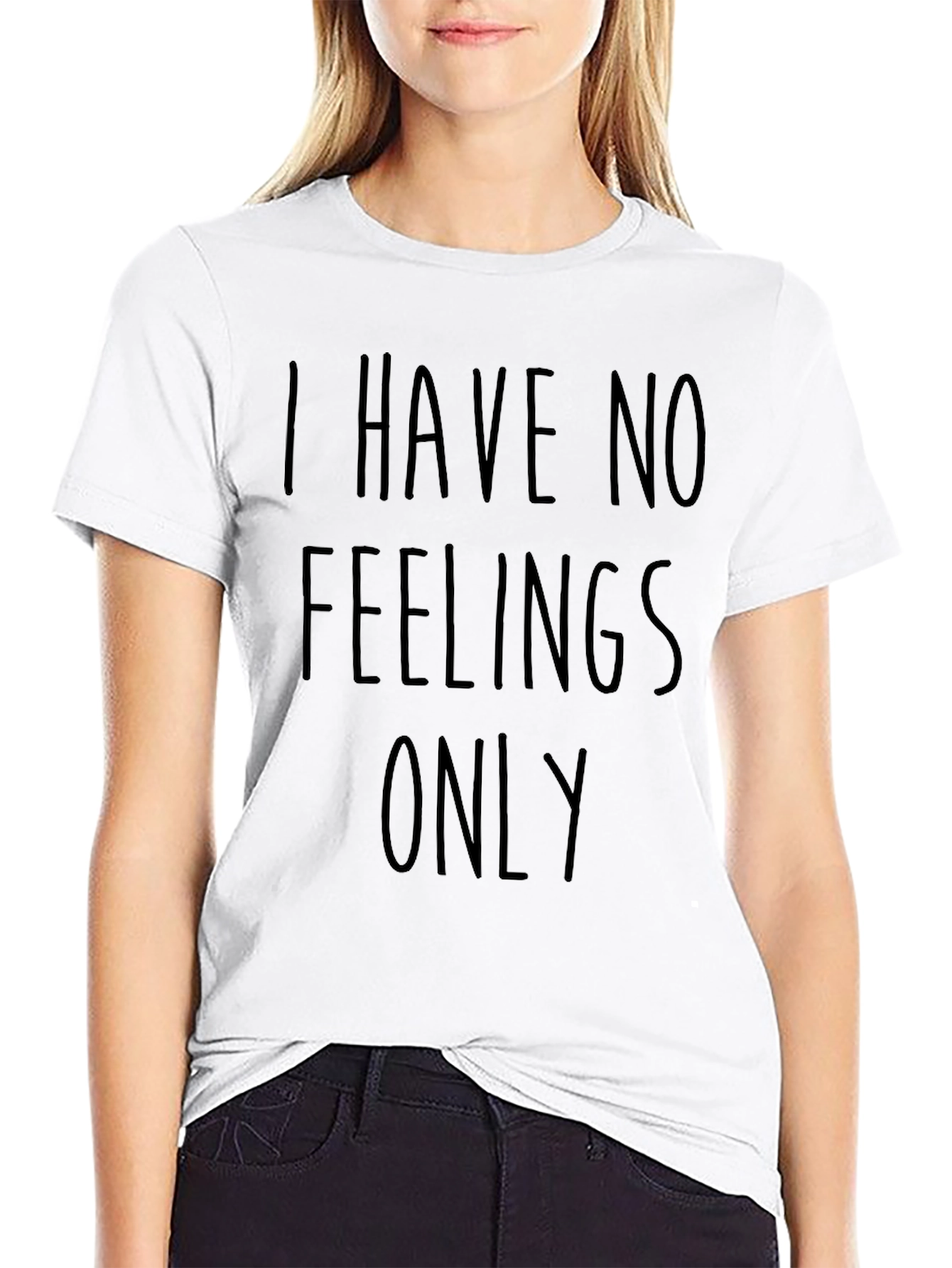 Black I Have No Feelings Only T-Shirt - Black view 9