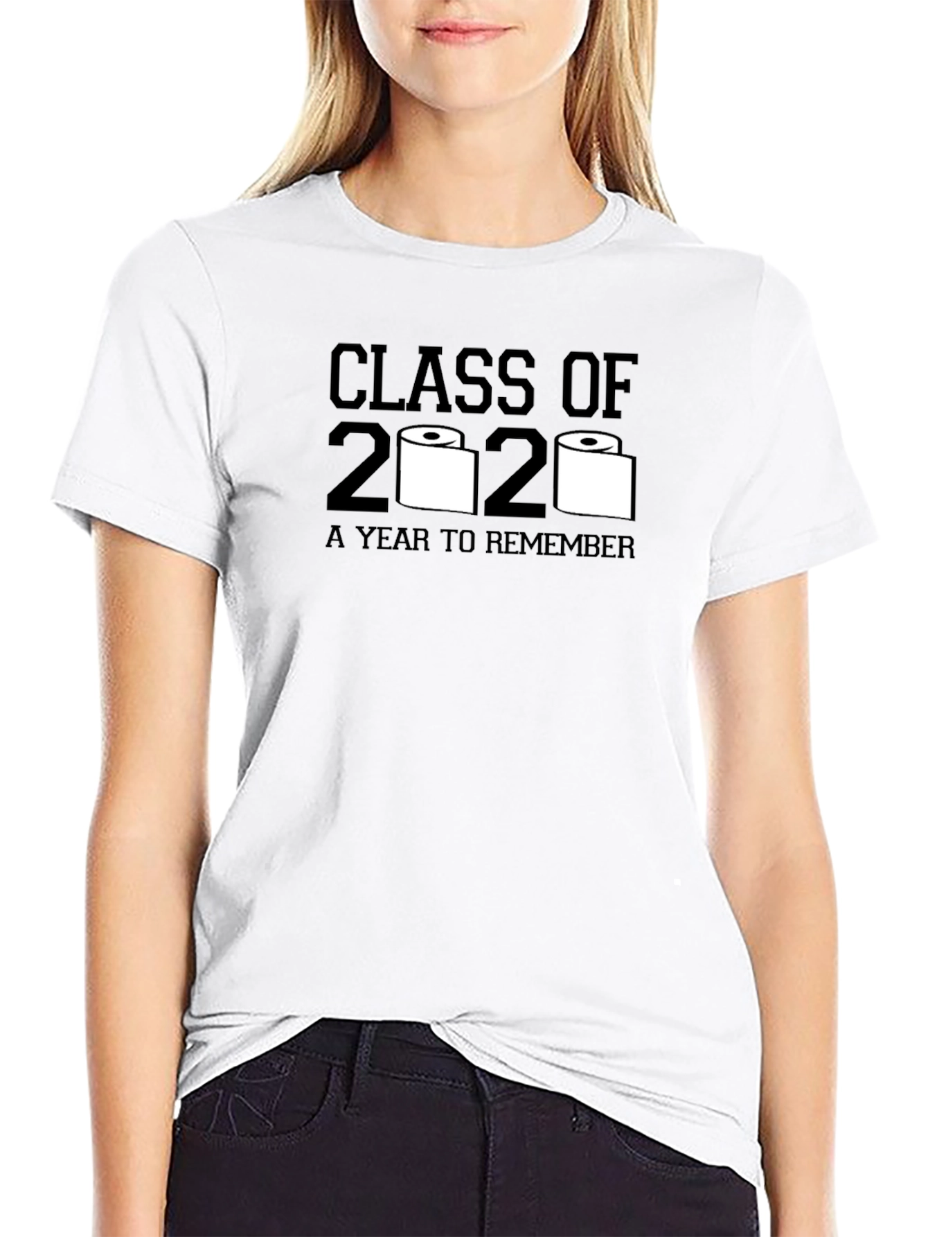 Black Class of 2020 Toilet Paper T-Shirt view 9