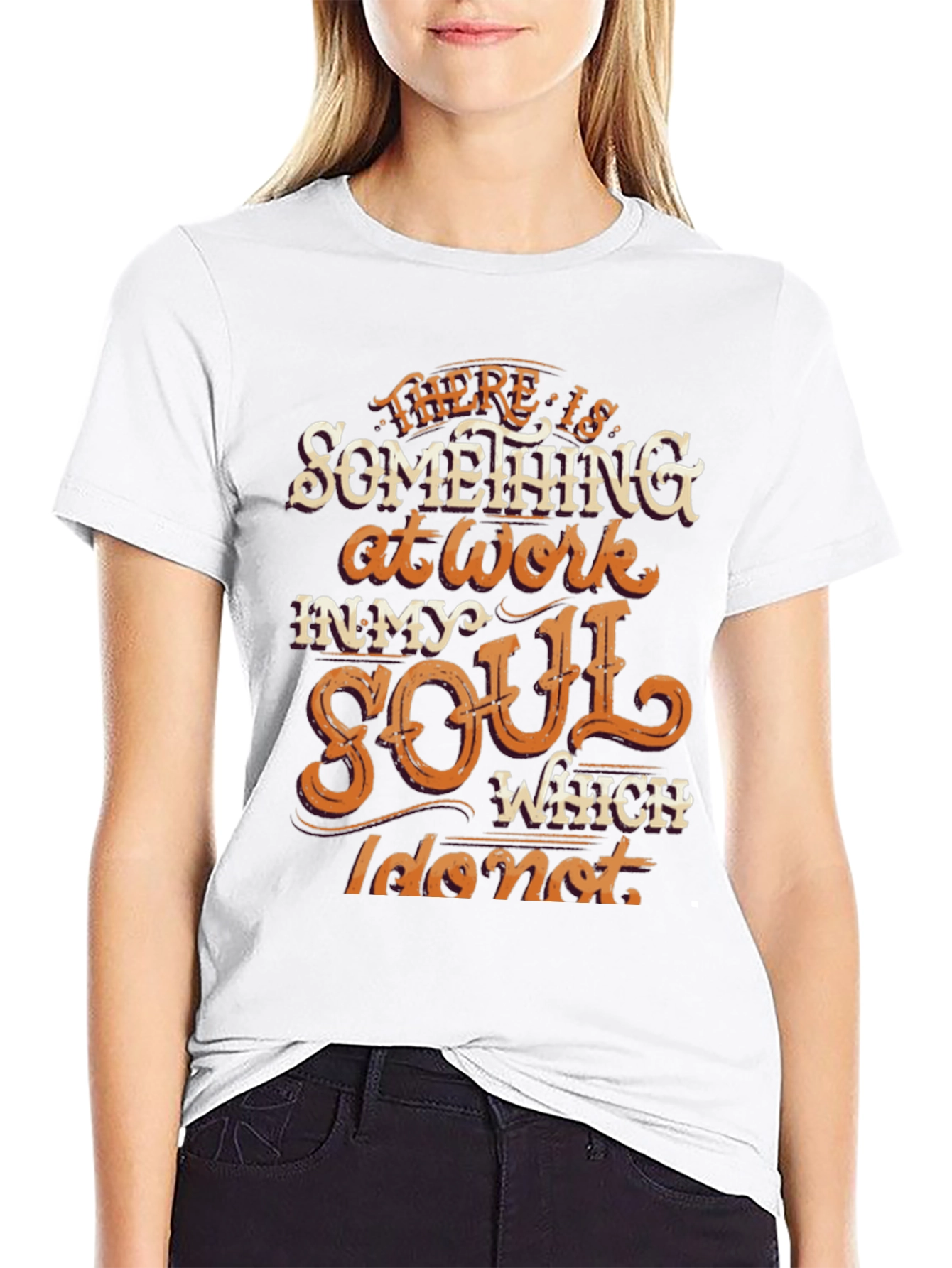 Black Soulful Graphic Tee - Inspiring Message T-Shirt view 9