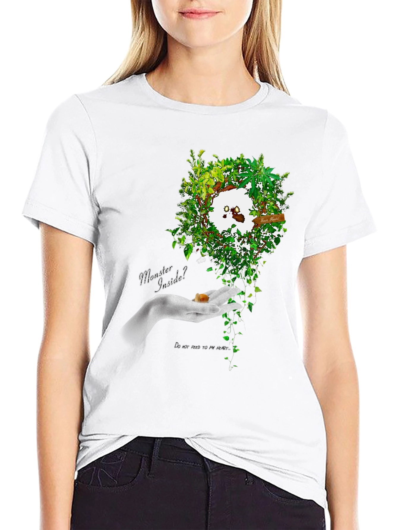 Black Monster Inside Graphic Tee - Unique Artistic Design view 9