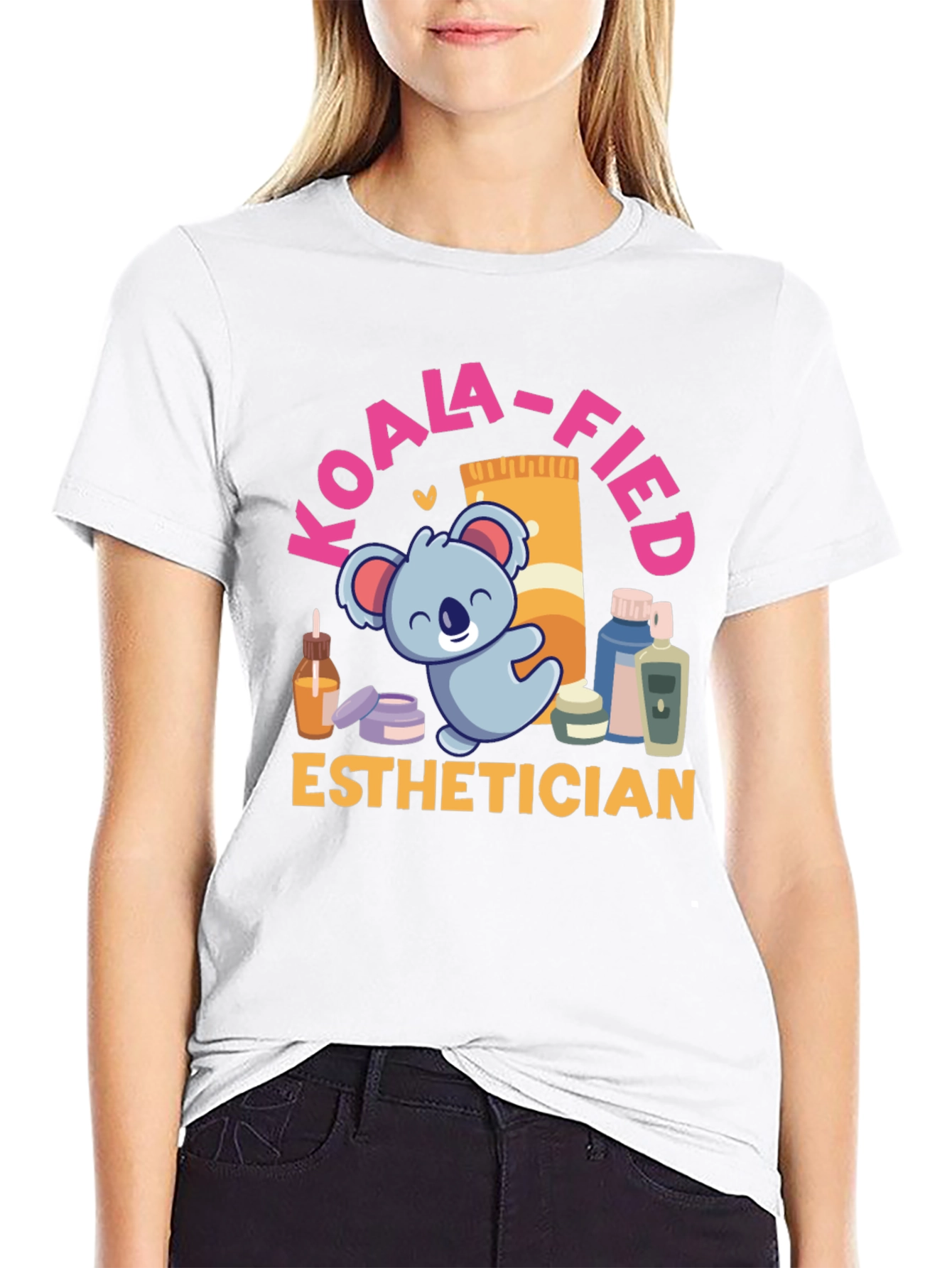 Black Koala-fied Esthetician T-Shirt view 9