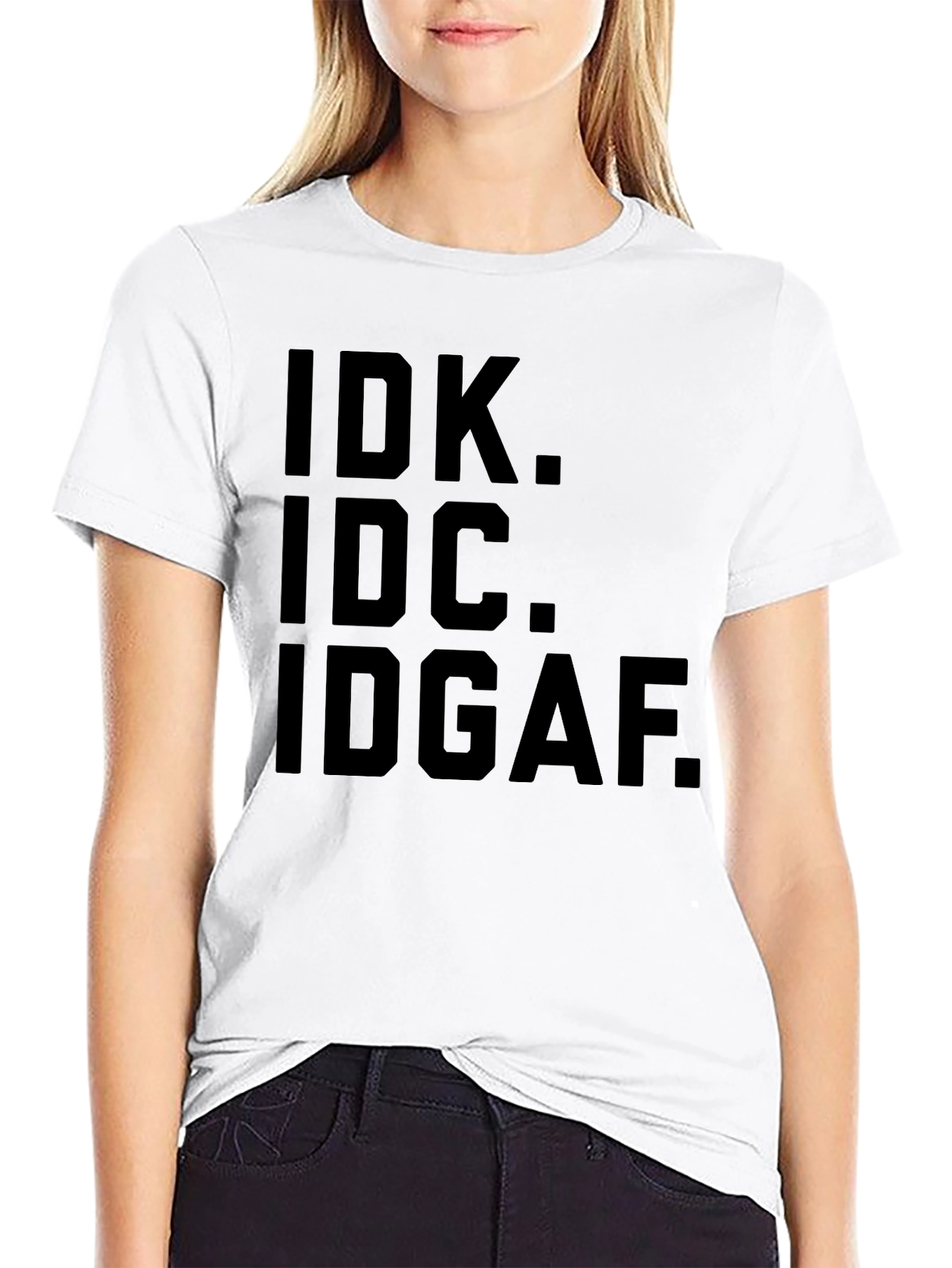 Black IDK IDC IDGAF Graphic Tee - Express Yourself! view 9