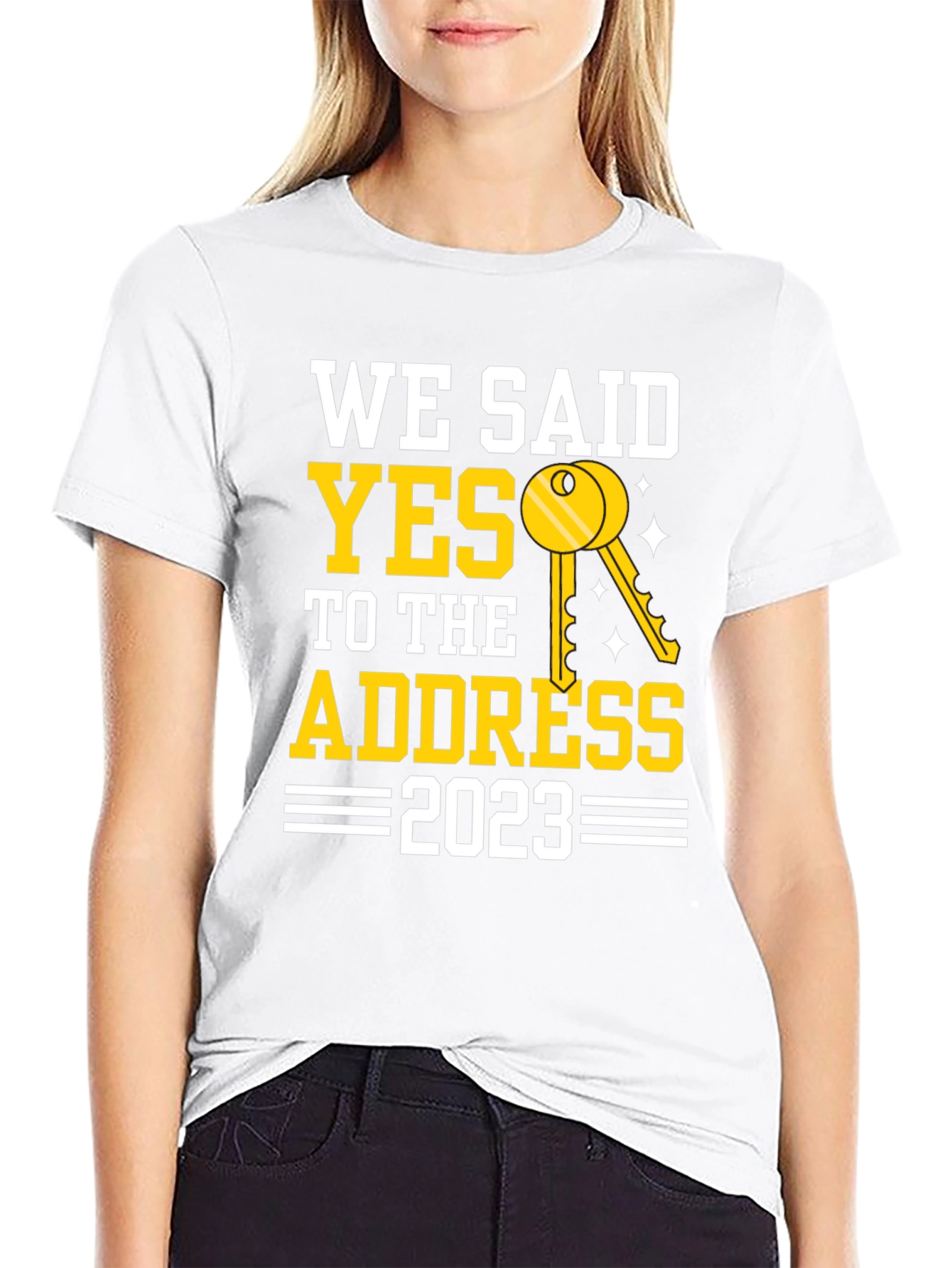 Black We Said Yes To The Address T-Shirt view 9