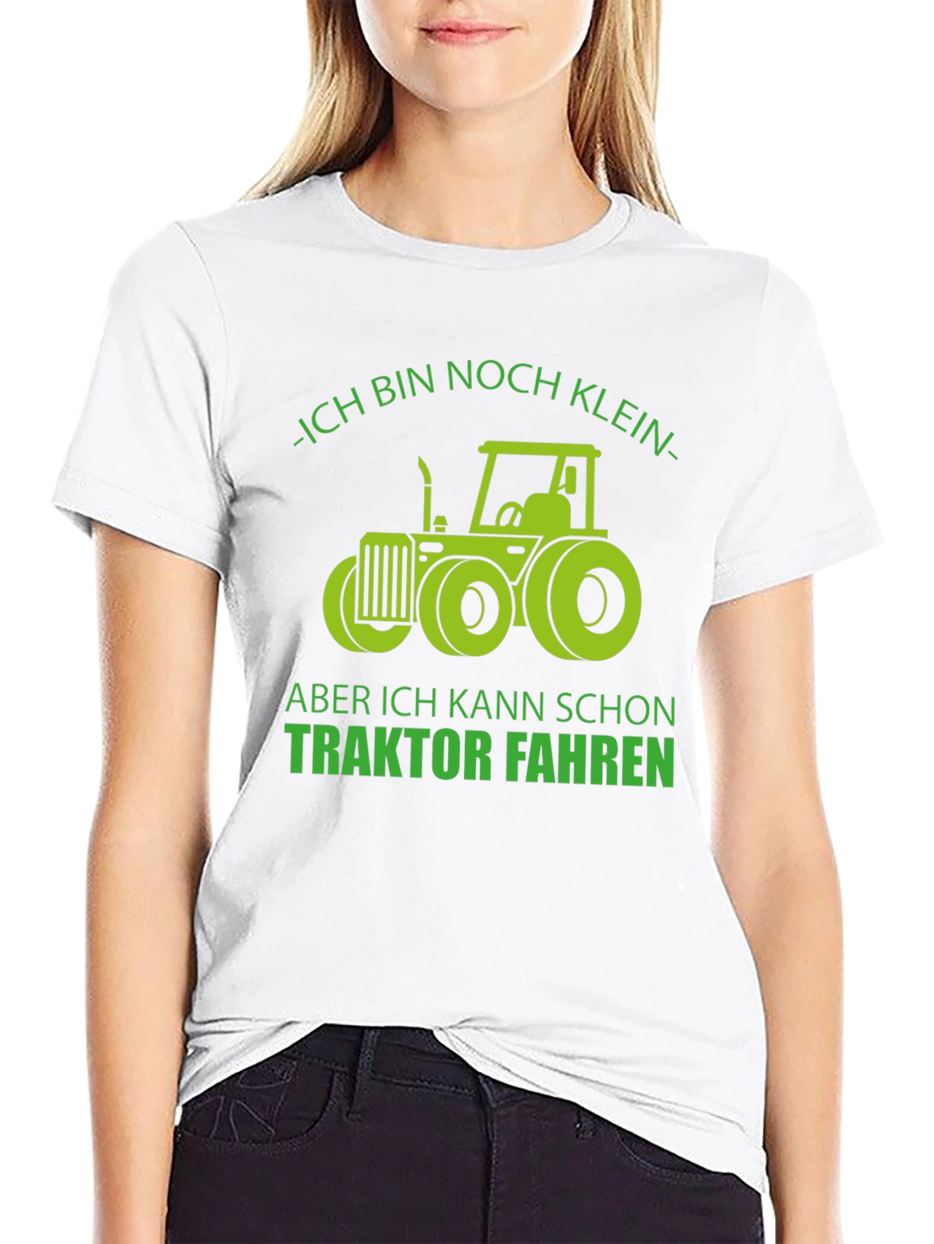 Black Tractor Driver Funny German T-Shirt view 9