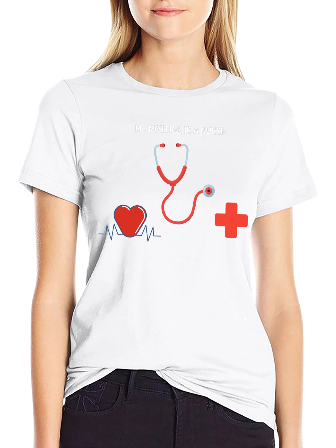 Black My Mother is a Nurse T-Shirt - Medical Hero Apparel view 9