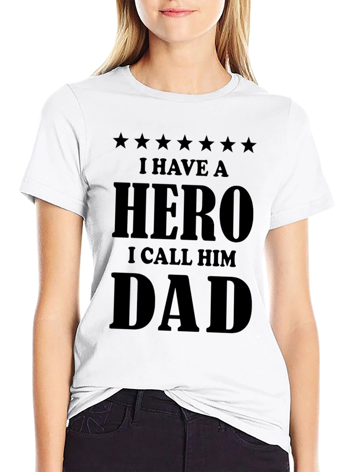 Black Hero Dad Black Graphic T-Shirt view 9