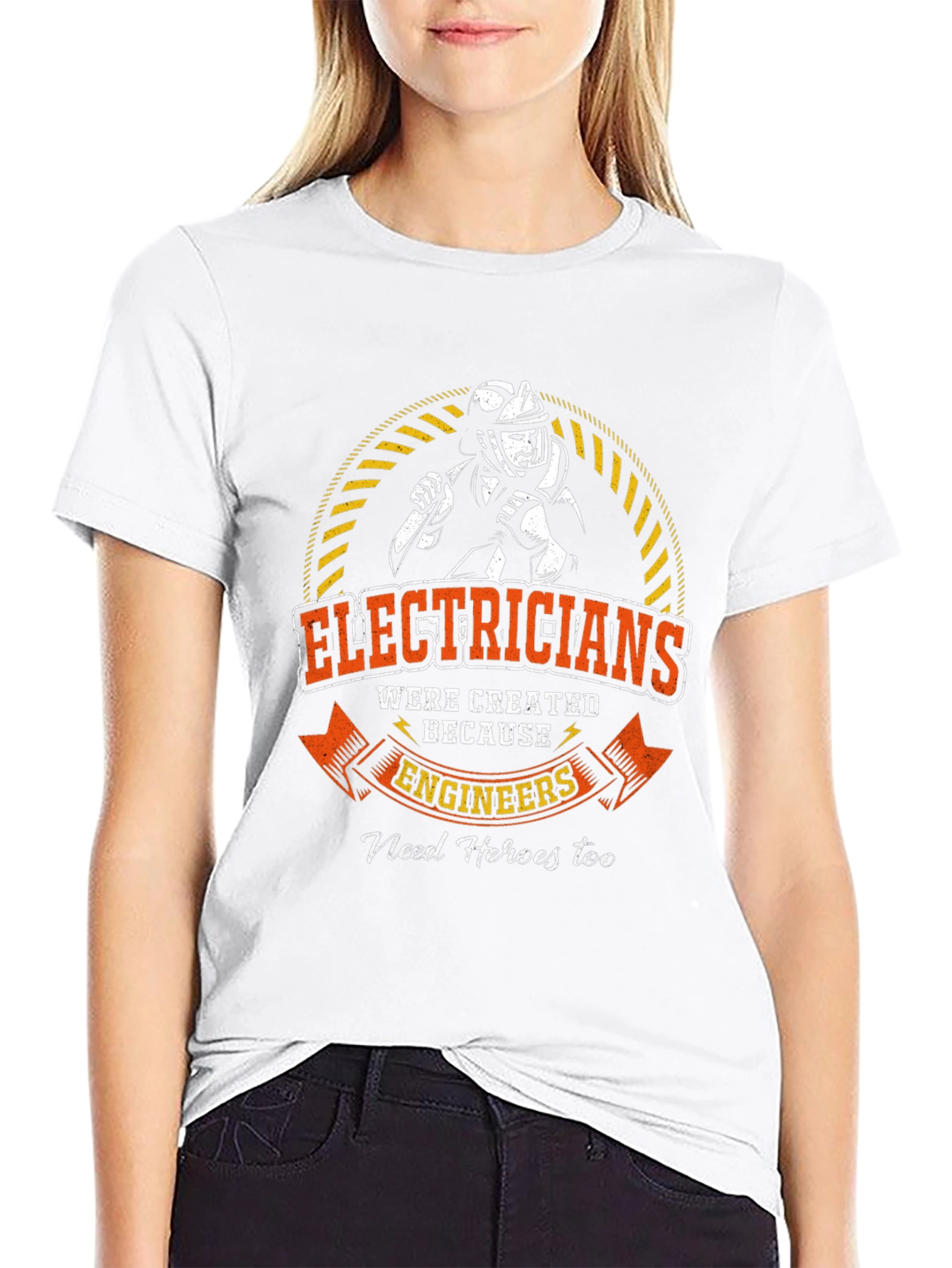 Black Electrician Hero T-Shirt - Engineer's Best Friend view 9
