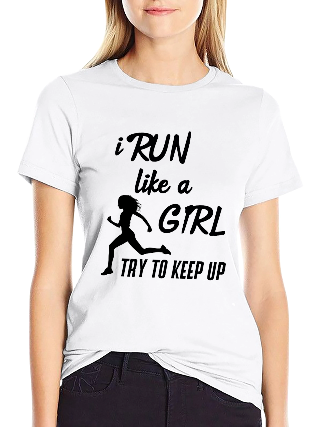 I Run Like a Girl T-Shirt - Funny Running Apparel - 9