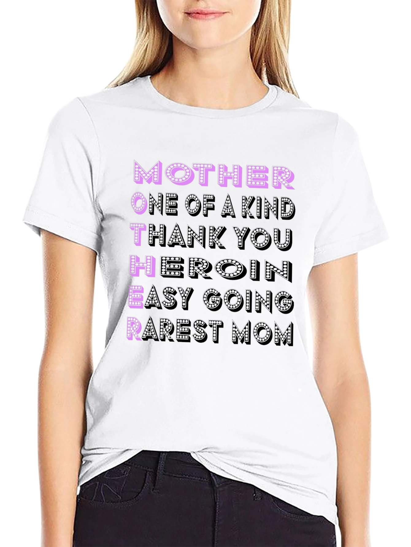 Black Mother Acronym Black T-Shirt view 9