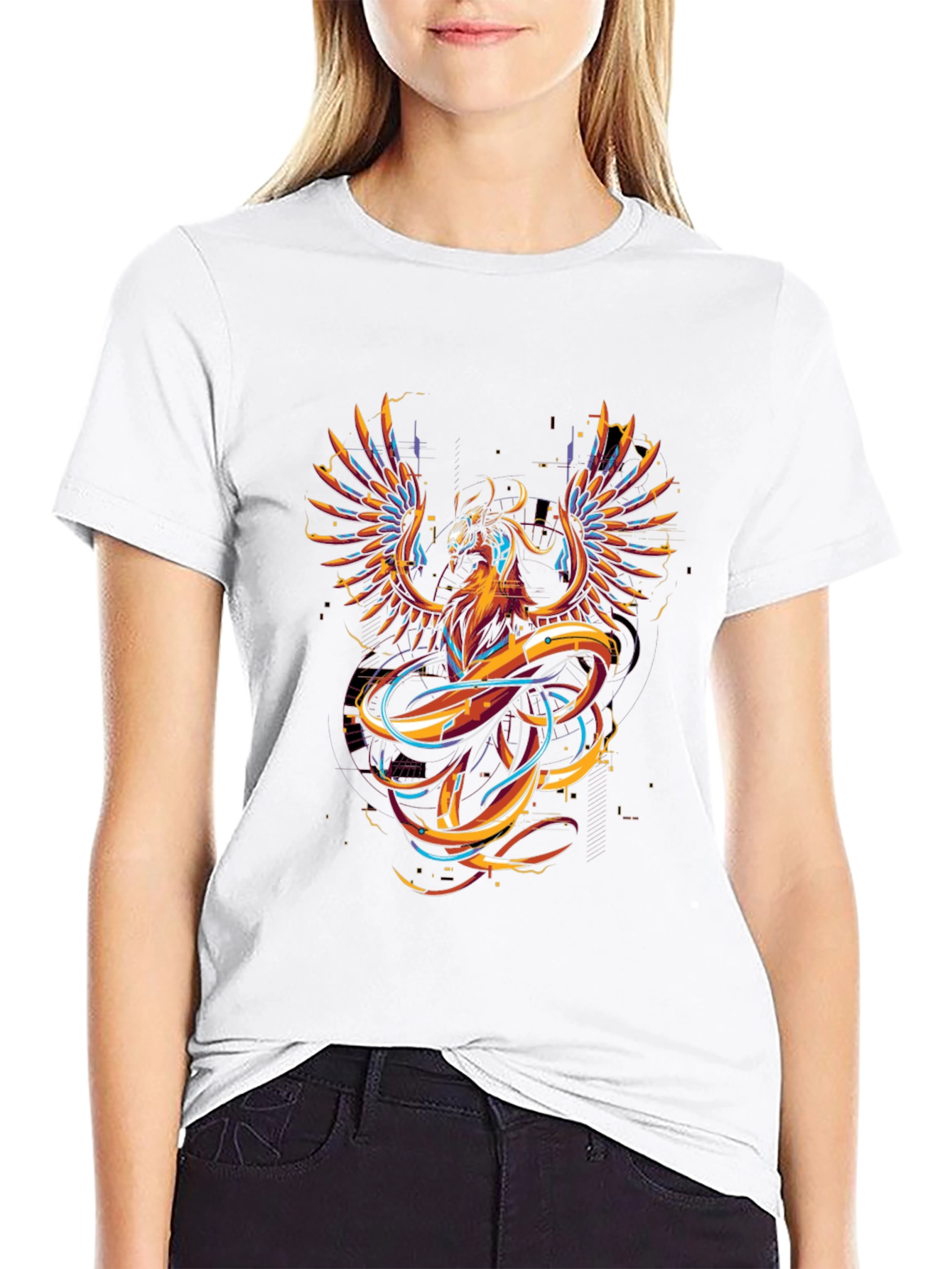 Black Phoenix Graphic Black T-Shirt view 9