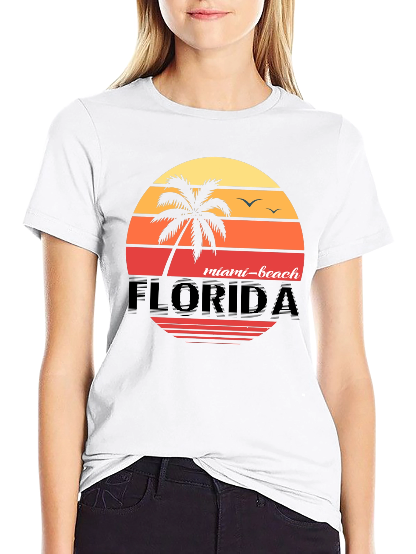 Miami Beach Florida Sunset T-Shirt - 9